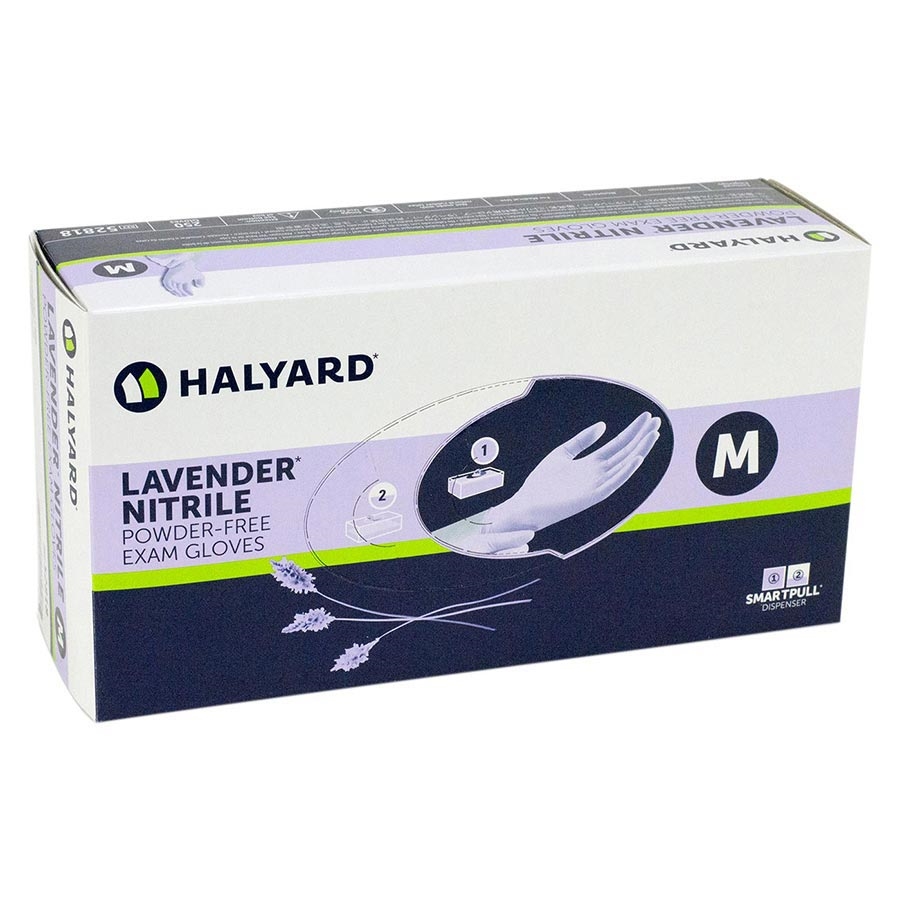 Halyard - Lavender Nitrile Powder Free Dental Exam Gloves