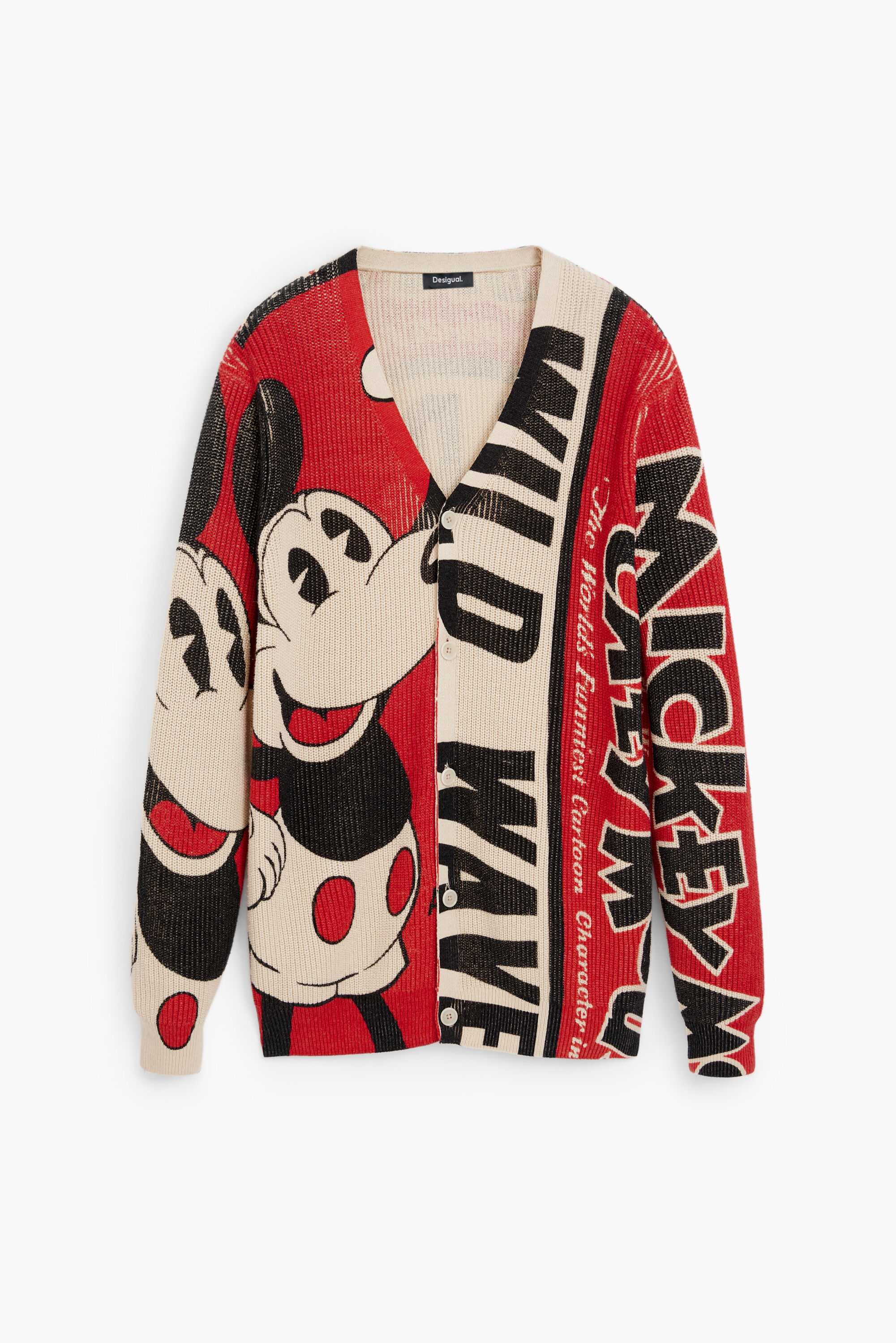 ZARA Disney ミッキーマウスウールカーディガン M WOOL MICKEY MOUSE