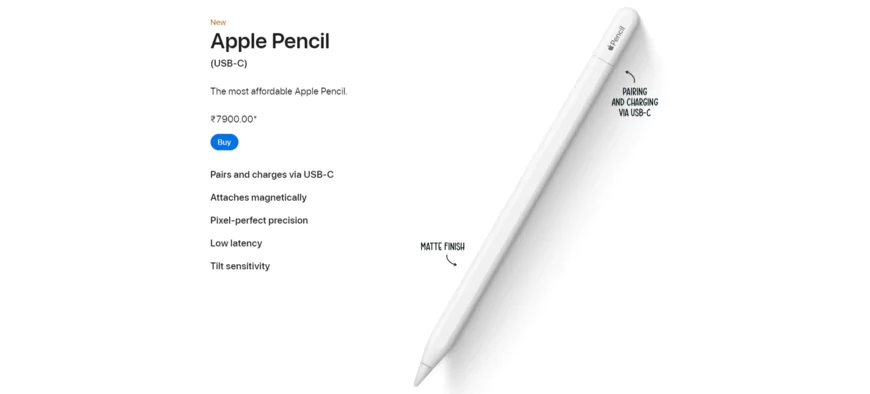 Apple Pencil (USB-C) – Design Info