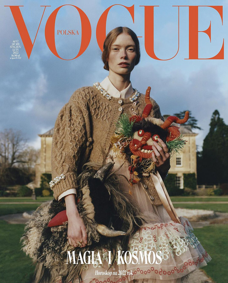 Julia Hafstrom Covers Vogue Poland January February 2022 Issue