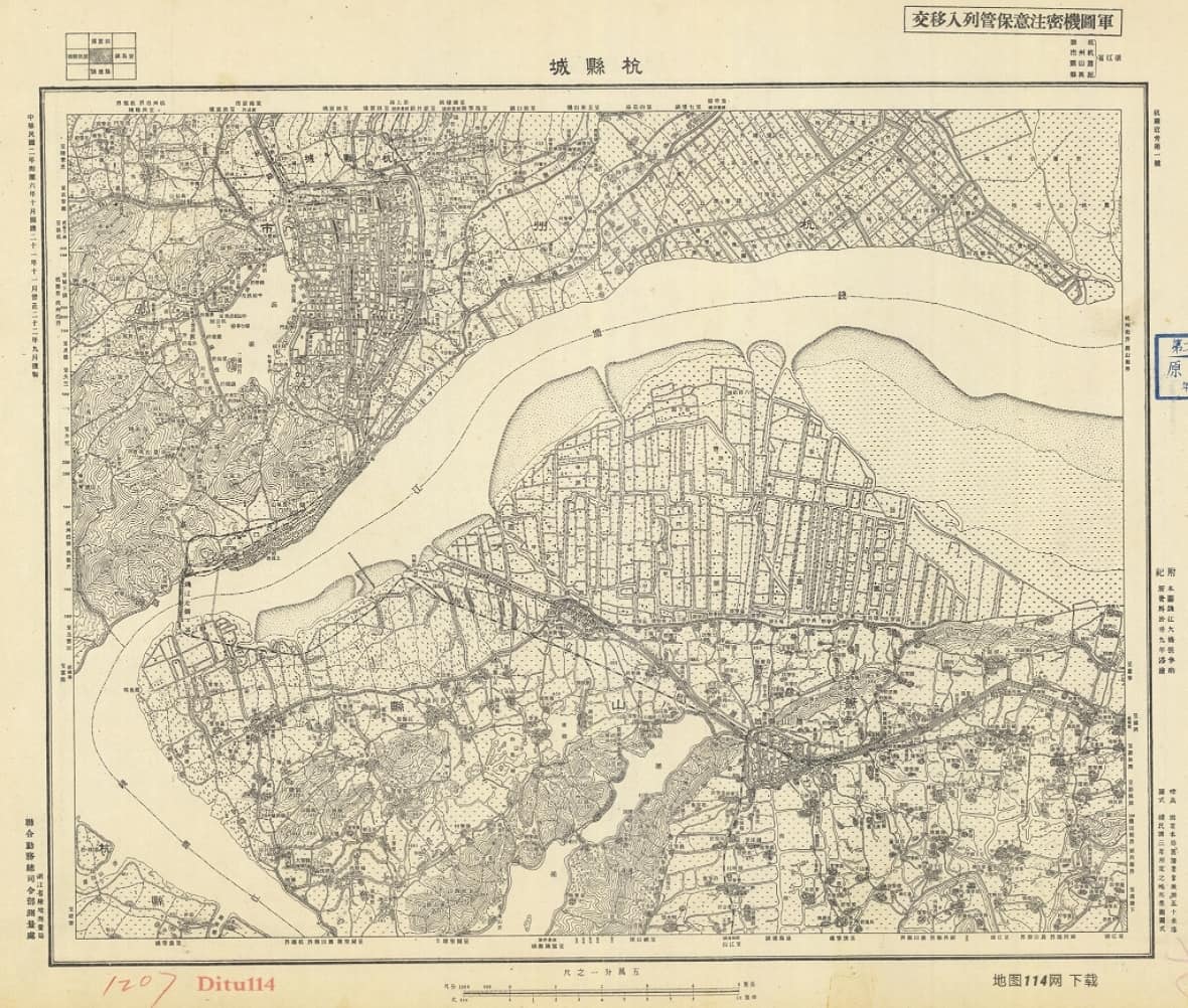 民国时期五万分一浙江省图原图包（分图345幅+索引图9幅）-地图114网