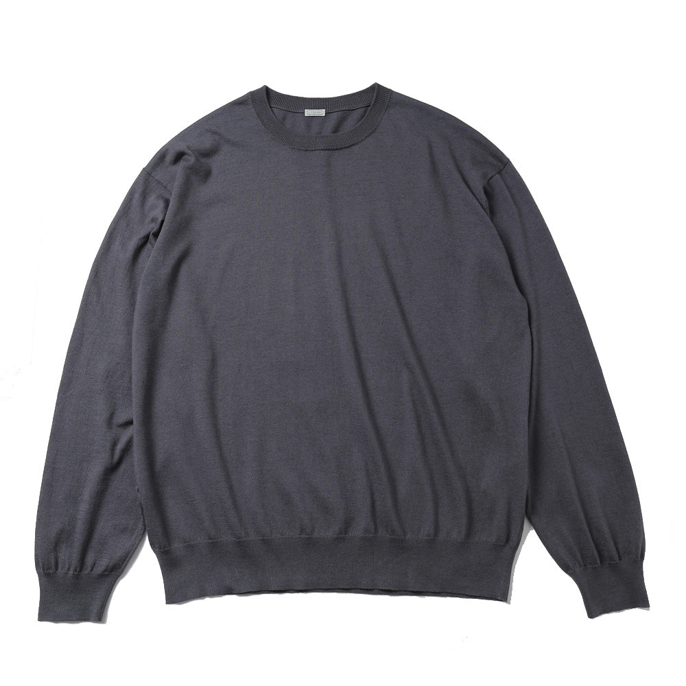 A.PRESSE (ア プレッセ) Wool Cotton High Gauge Crew Neck