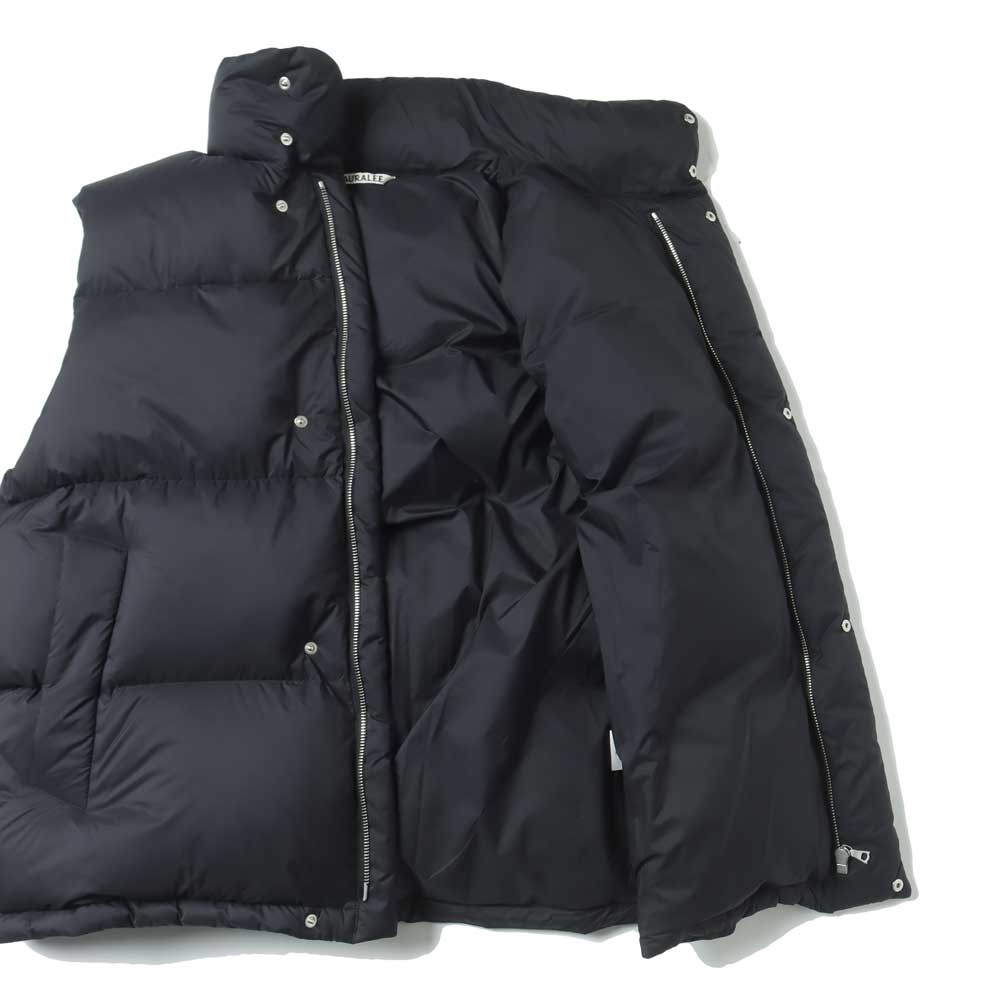 AURALEE SUPER LIGHT NYLON RIPSTOP DOWN VEST A24AV03NL (A24AV03NL