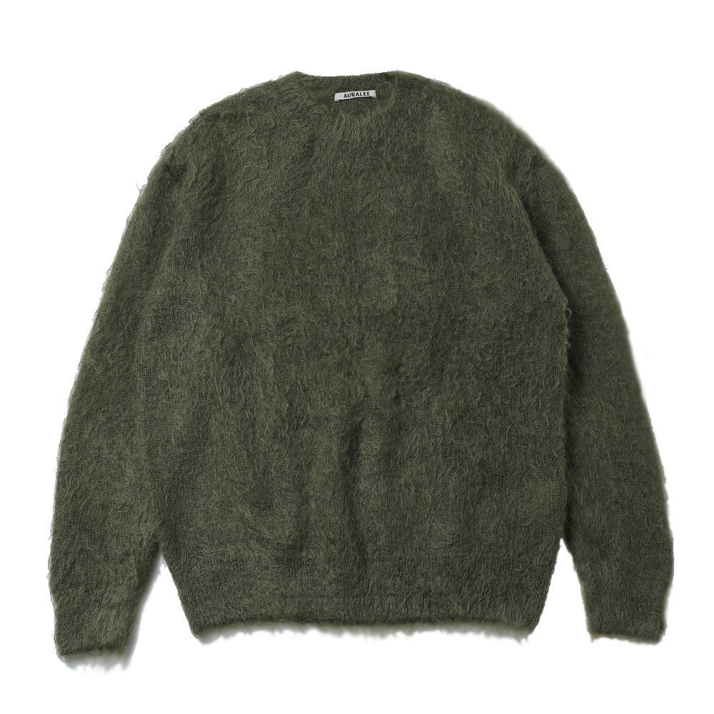 AURALEE BRUSHED SUPER KID MOHAIR KNIT P/O (A25AP02KM) | AURALEE
