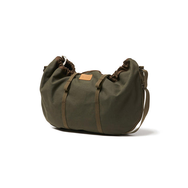 Cotton Canvas Round Shoulder Bag (BG2615) | hobo / バッグ (MEN