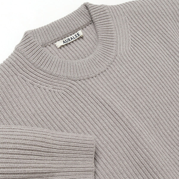 SUPER FINE WOOL RIB KNIT BIG P/O (A21AP01RK) | AURALEE / トップス
