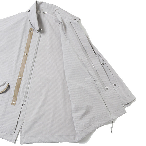 WASHED FINX RIPSTOP CHAMBRAY BIG FIELD BLOUSON (A21SB01FL