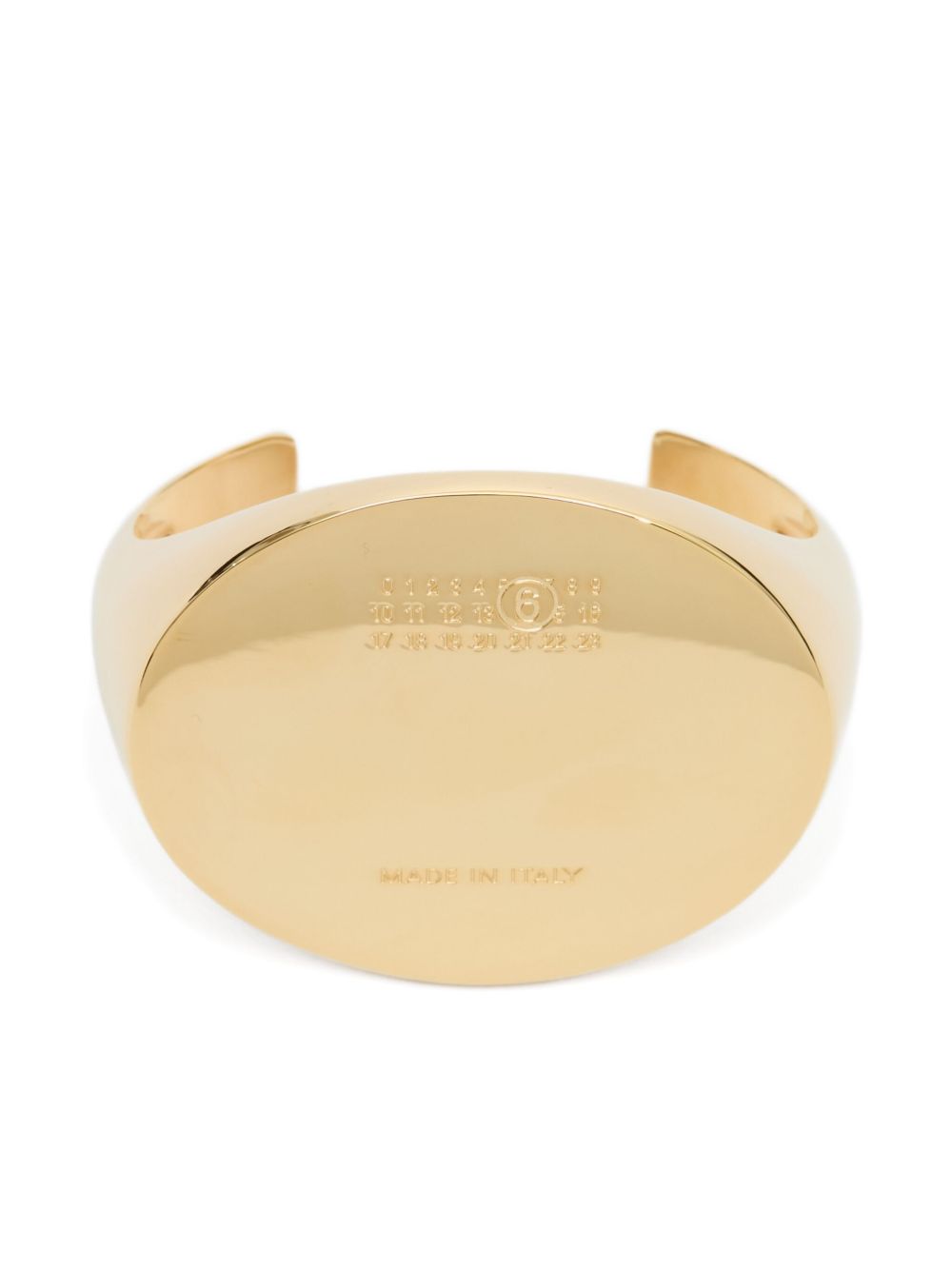 Gold logo-engraved cuff bracelet Mm6 maison margiela - women - MM6