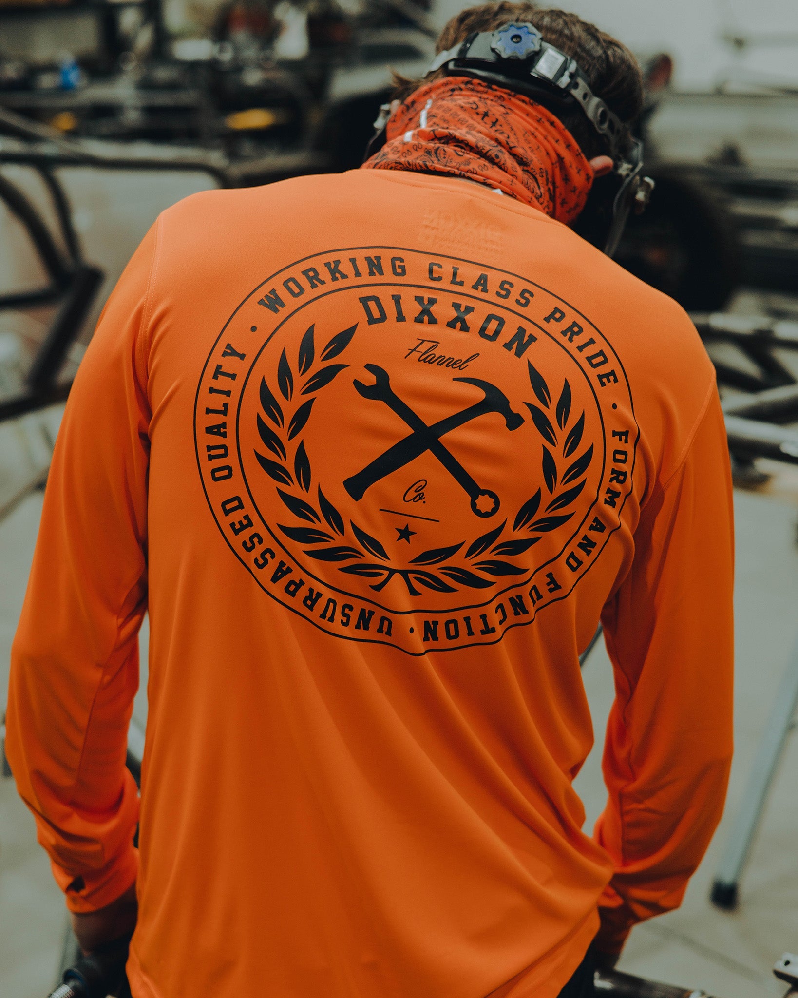 Dixxon Black Crested UV Tee - Safety Orange | UPF 50+