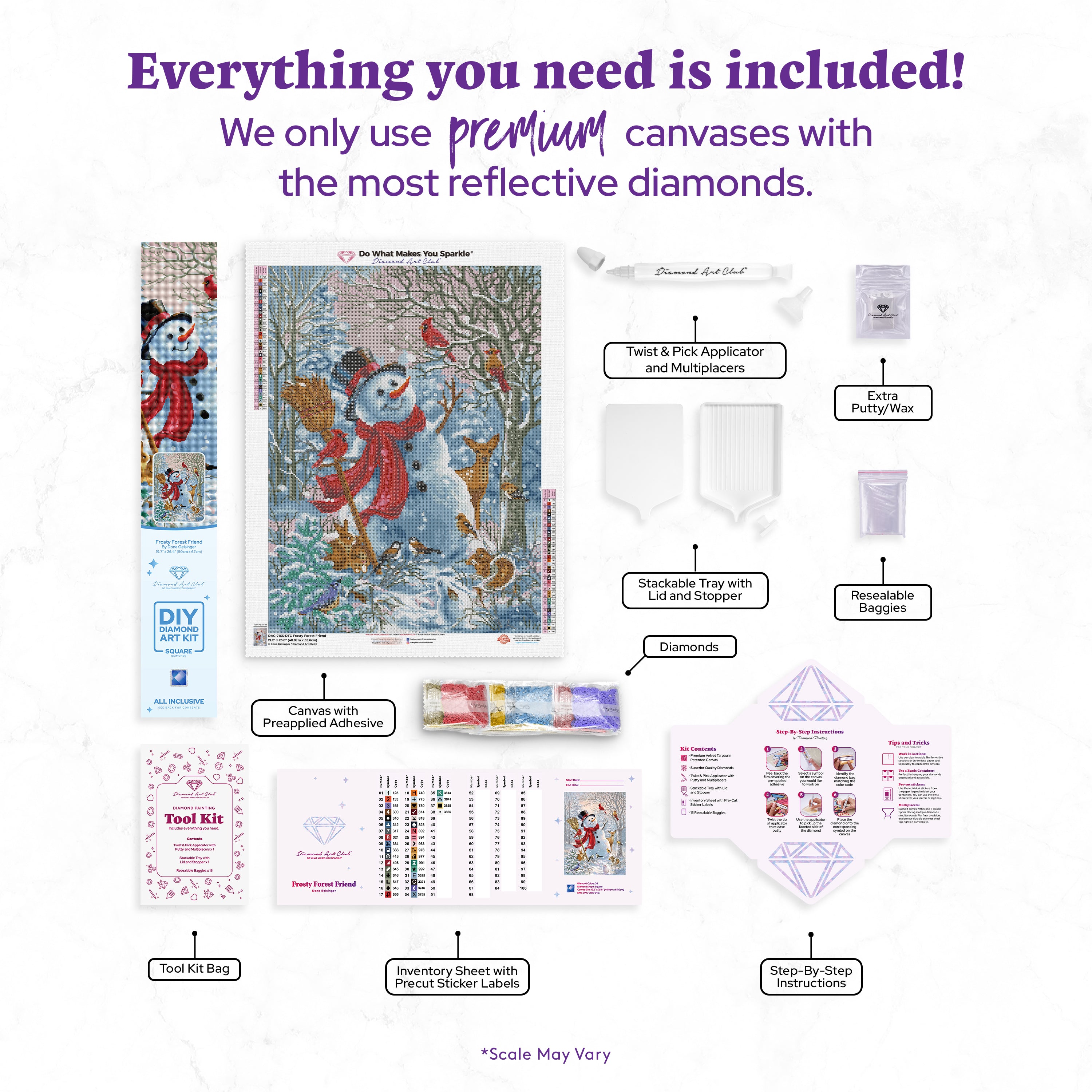 Frosty Forest Friend Diamond Painting | Diamond Art Club™