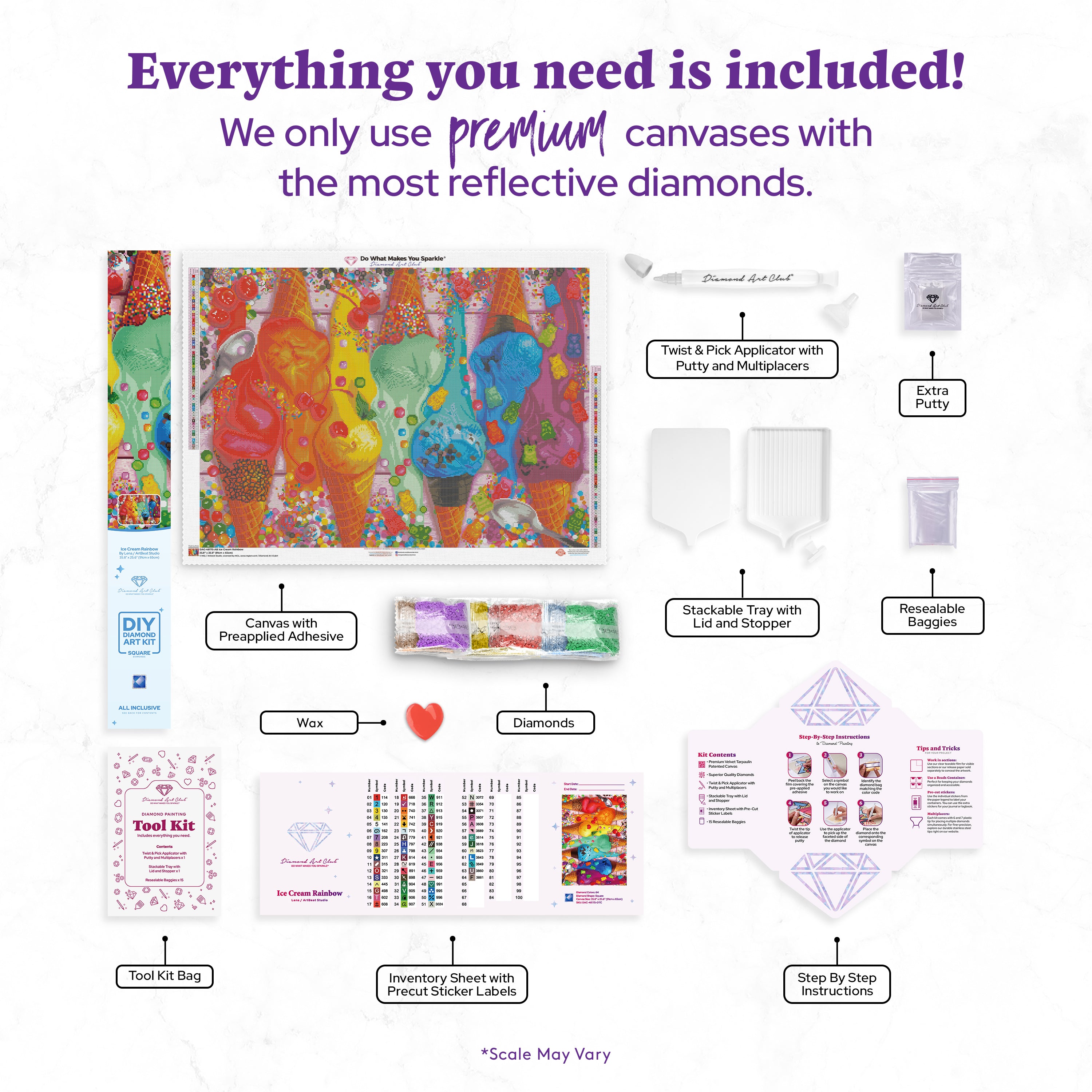 ダイヤモンドアートクラブ アイスクリームレインボー 【公式通販】