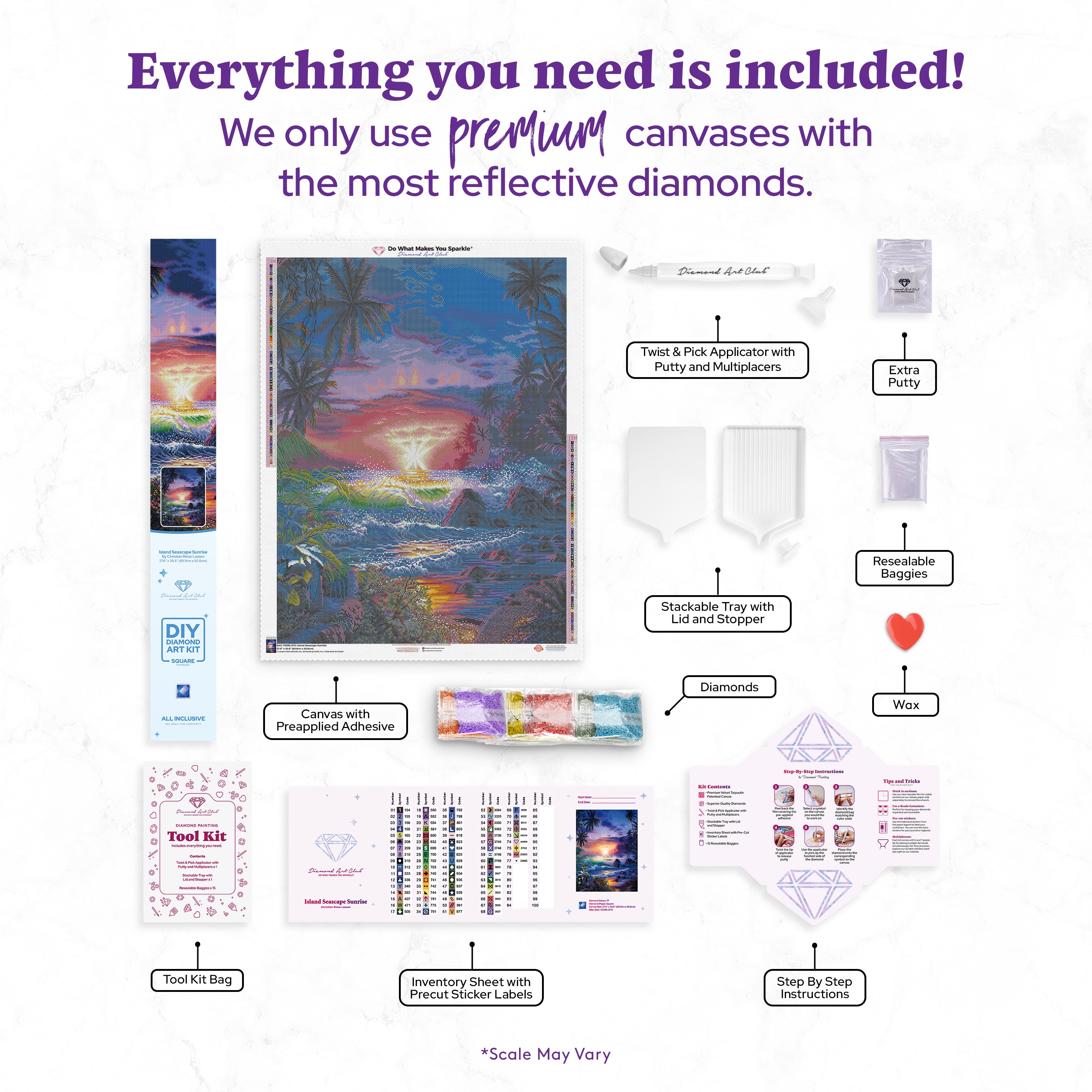 Island Seascape Sunrise – Diamond Art Club