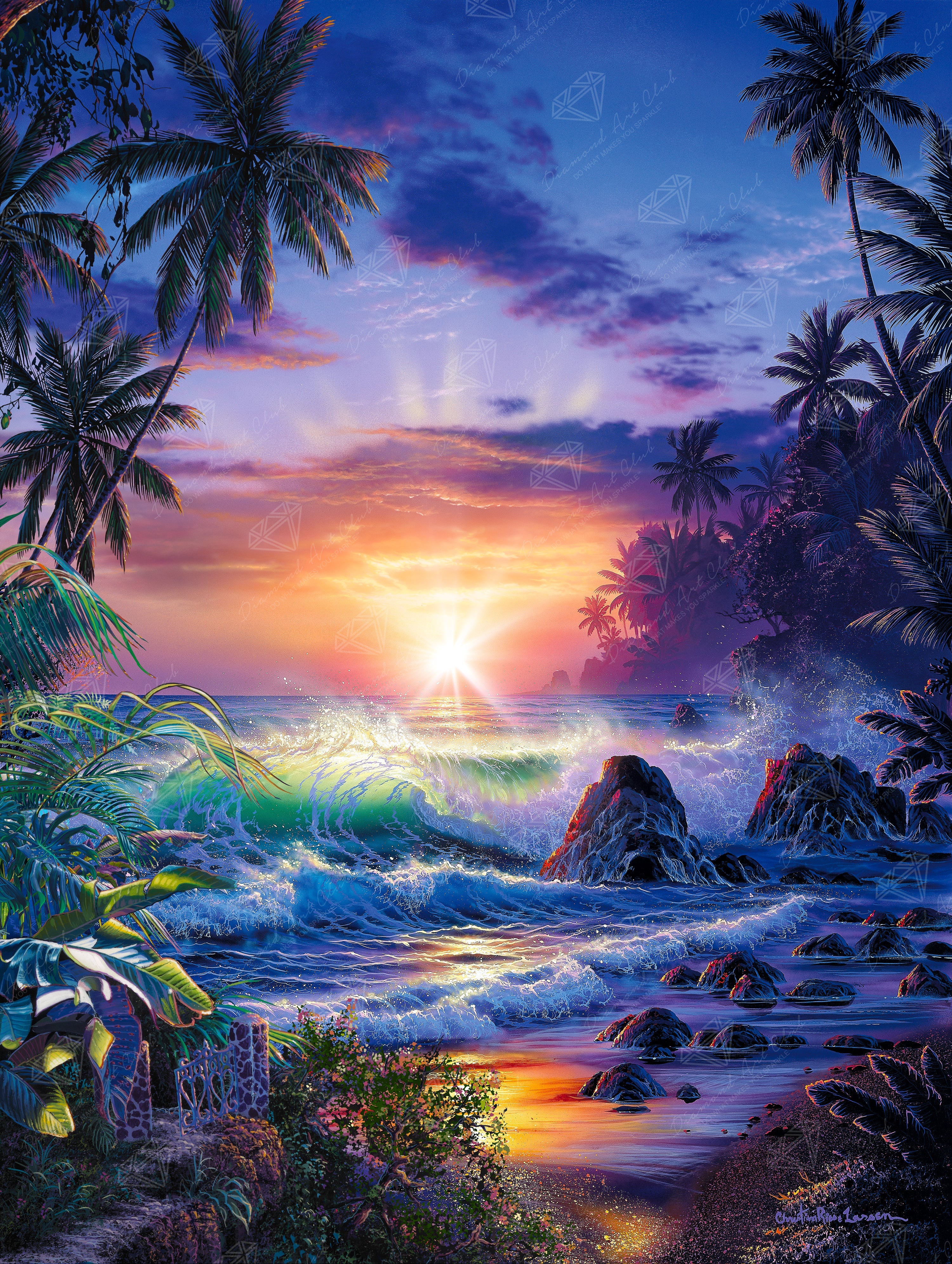Island Seascape Sunrise – Diamond Art Club