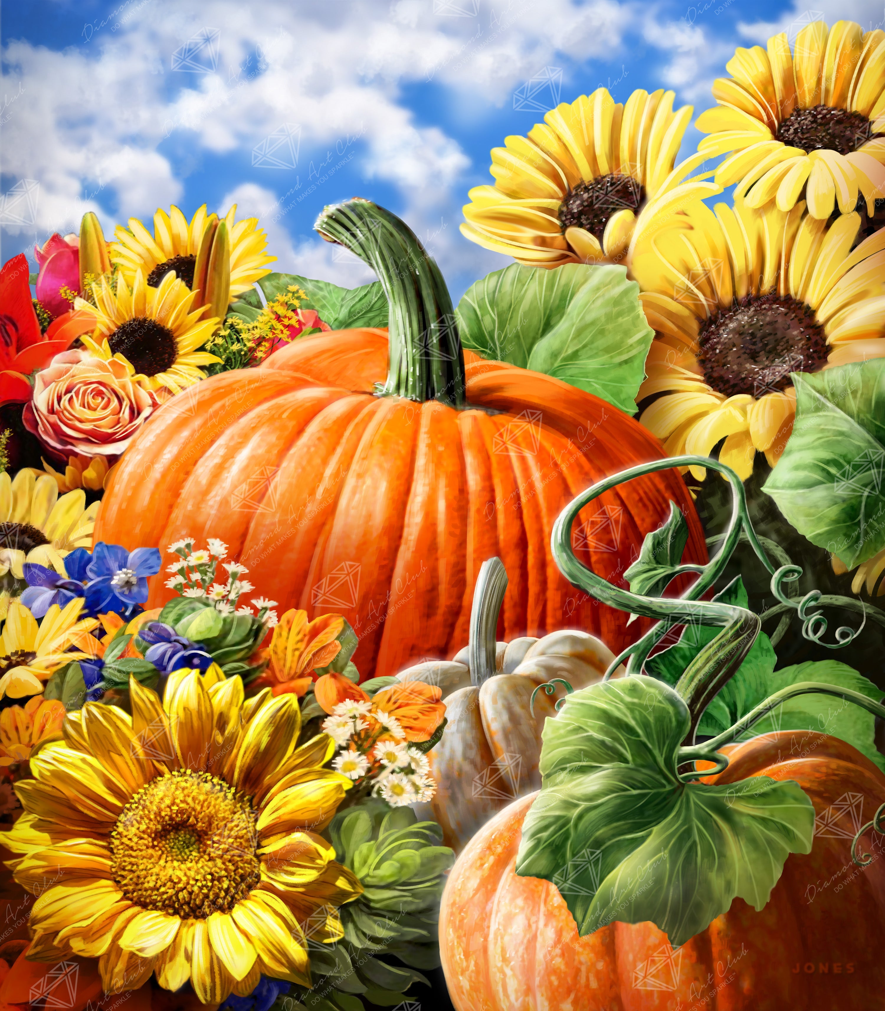 pumpkins-sunflowers-diamond-