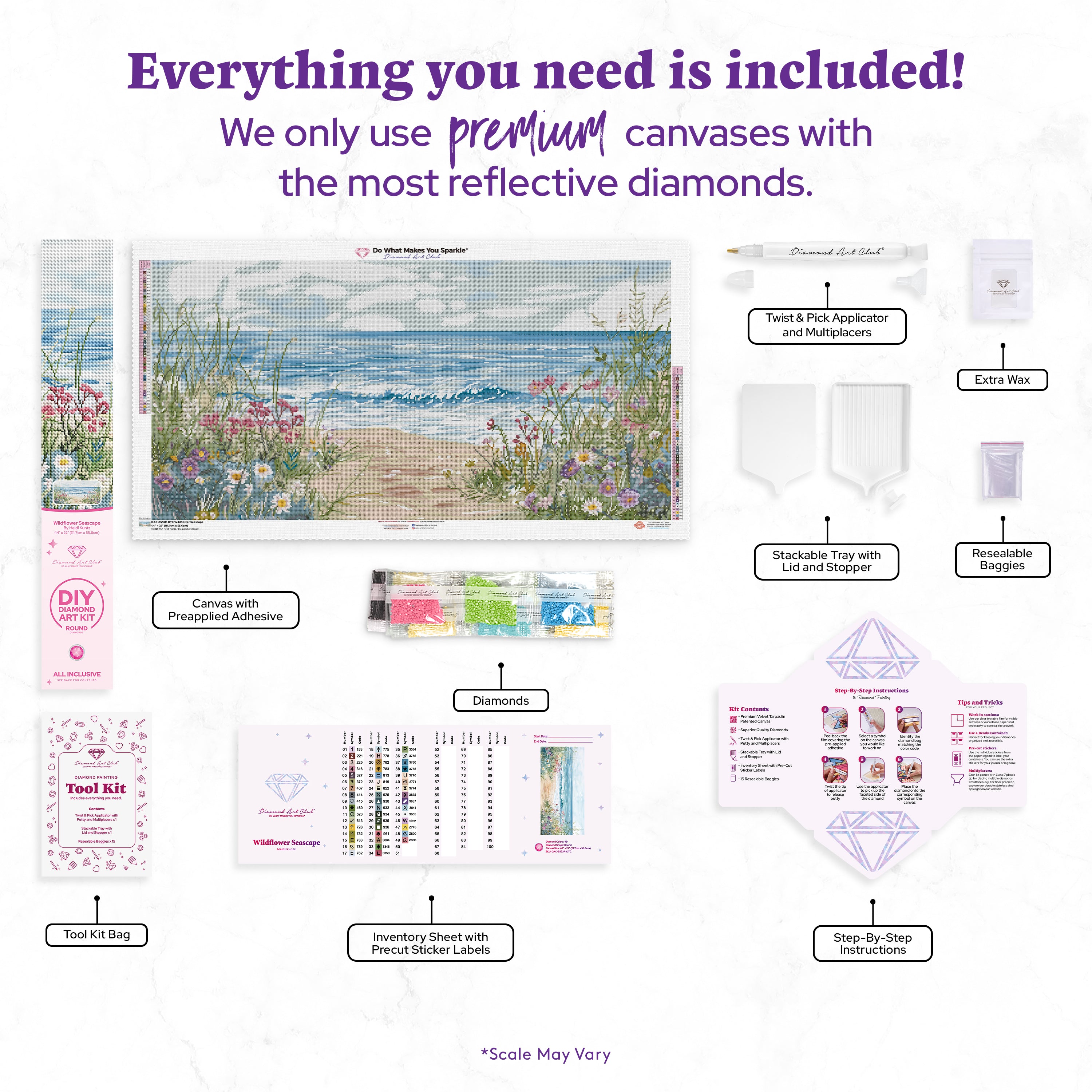 Wildflower Seascape – Diamond Art Club