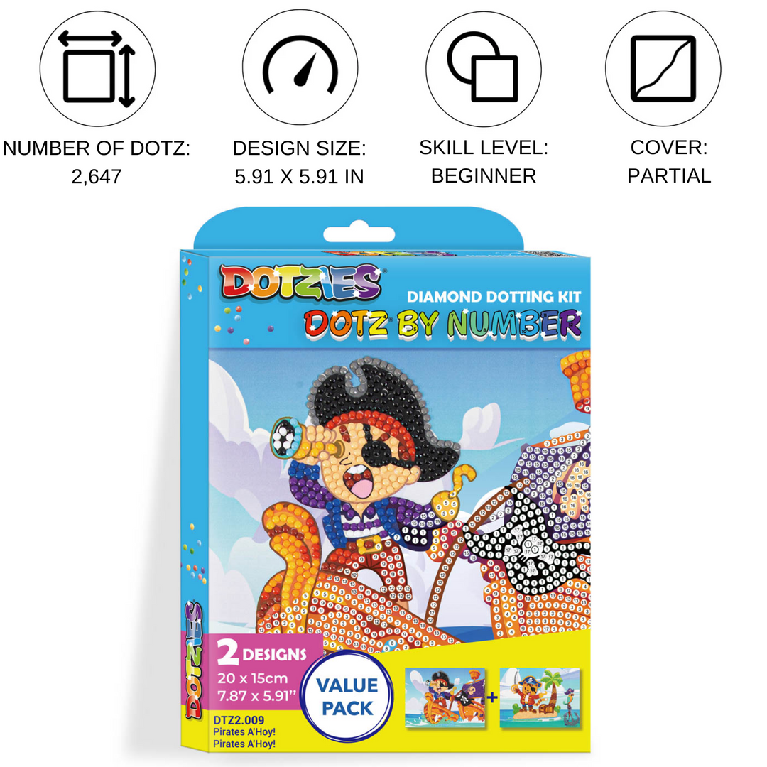 Pirates A'Hoy | Diamond Painting Kits Kids | Diamond Dotz