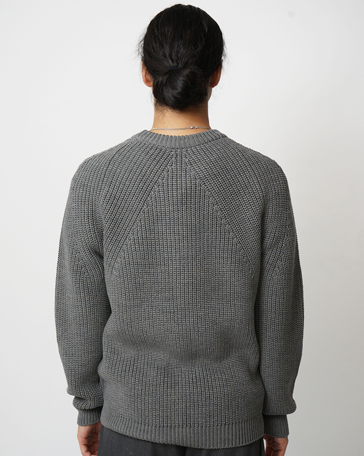 SIGNATURE CREW NECK / MELANGE GRAY | BATONER (MEN)(バトナー