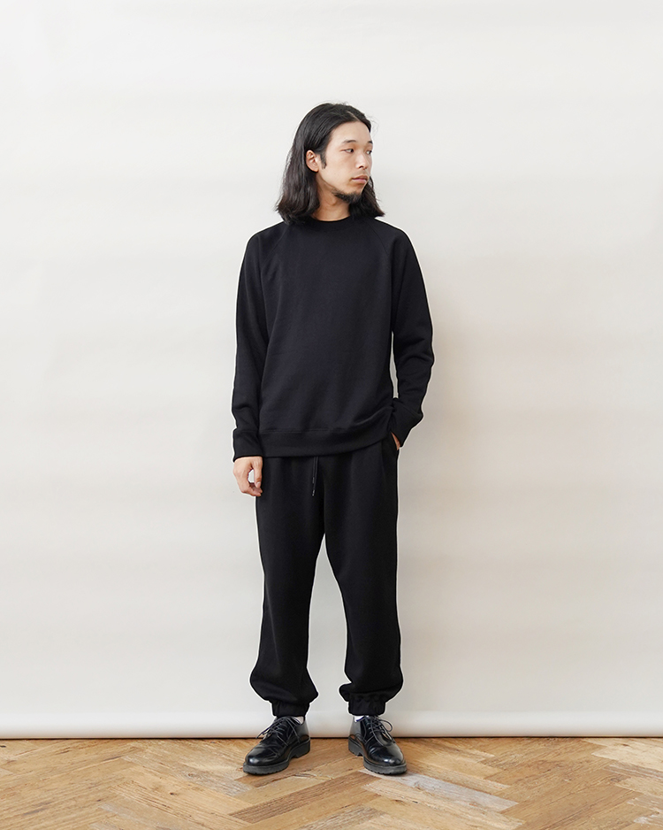 ZERO TSURI URAKE SWEATSHIRT / BLACK | ATON (MEN)(エイトン) | SWEAT