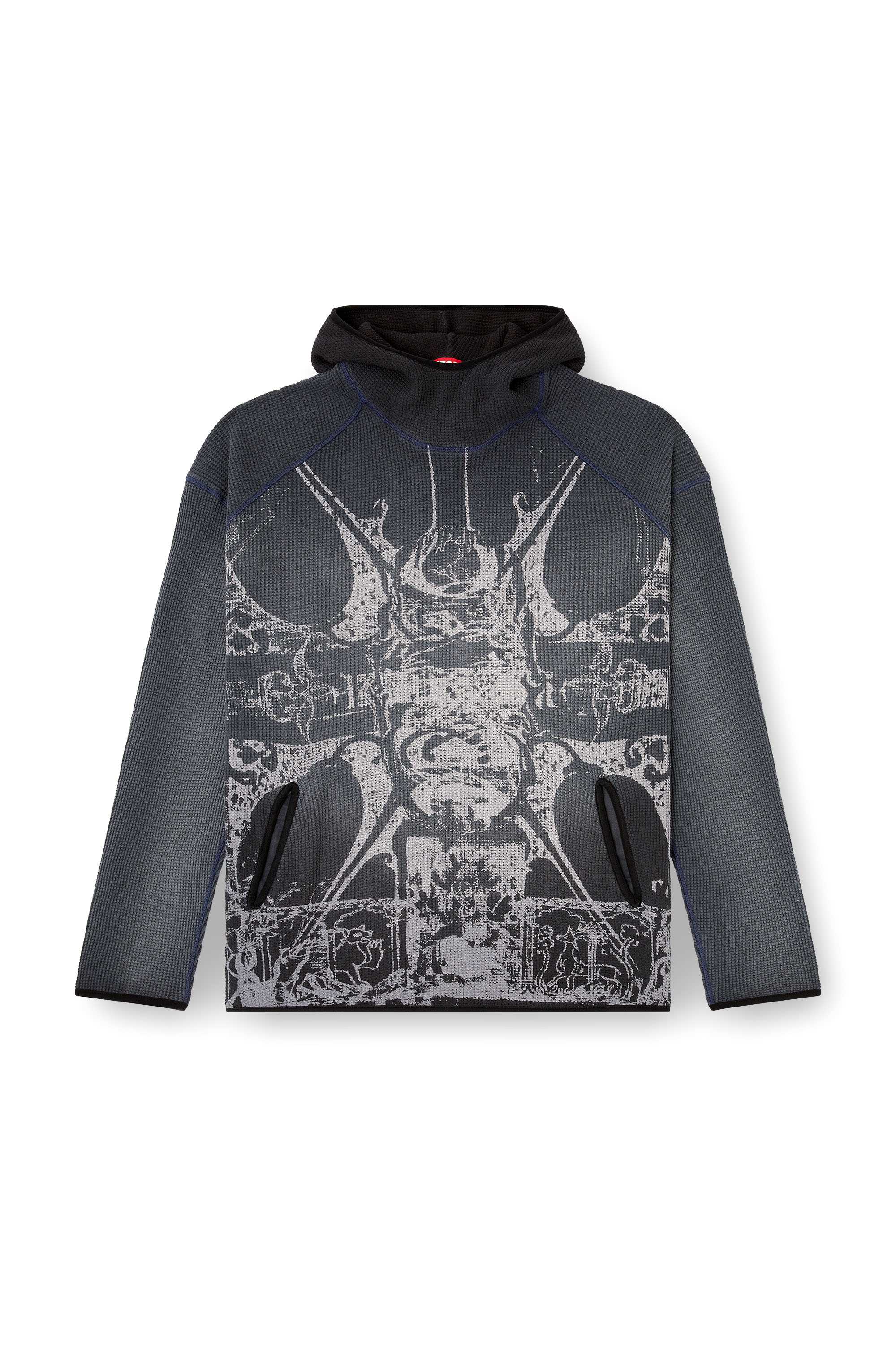 S-CORR Devoré houndstooth zip-up top｜マルチカラー｜メンズ｜DIESEL