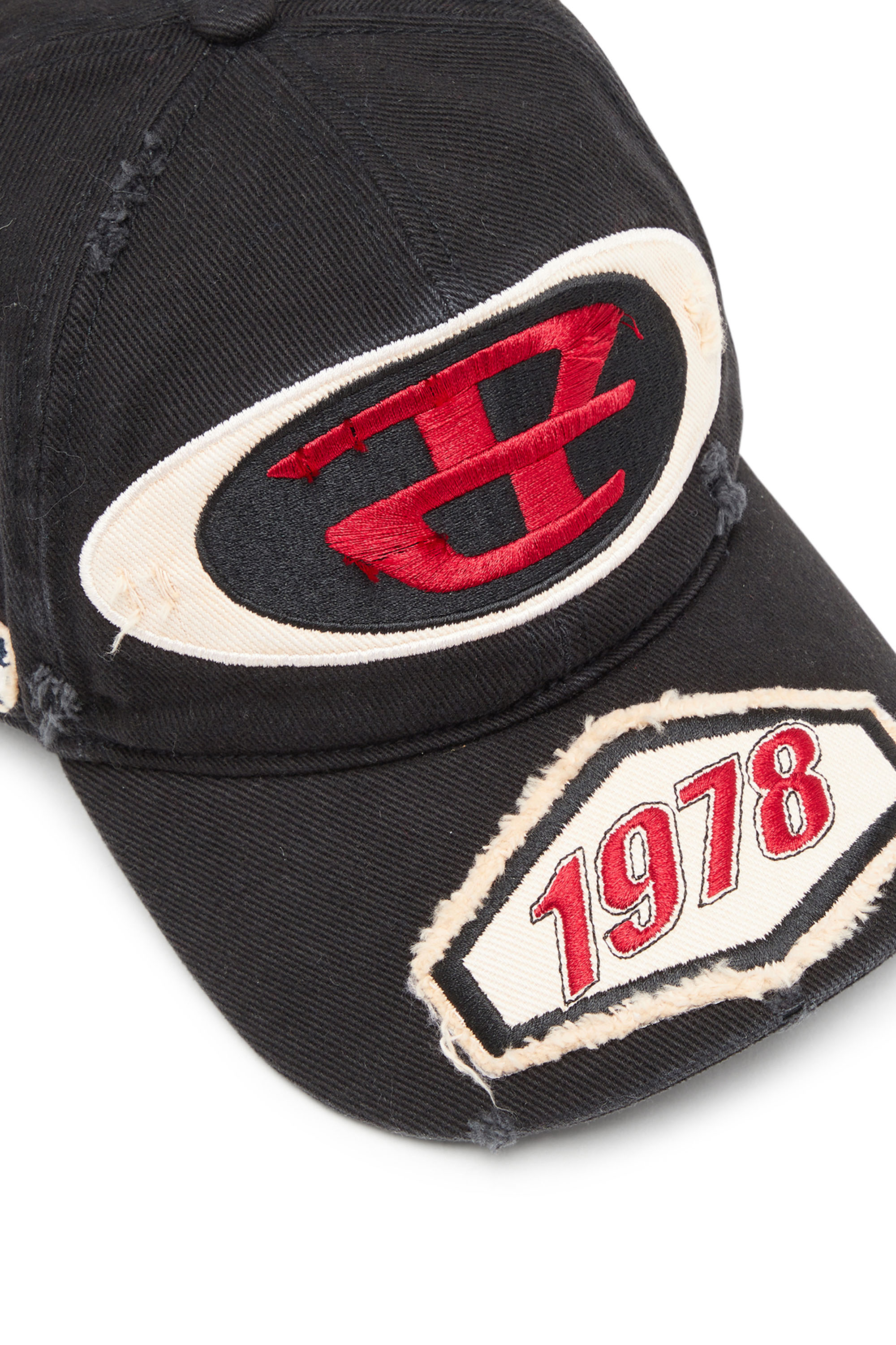 C-BRAFF Baseball cap with embroidered patches｜ブラック｜メンズ