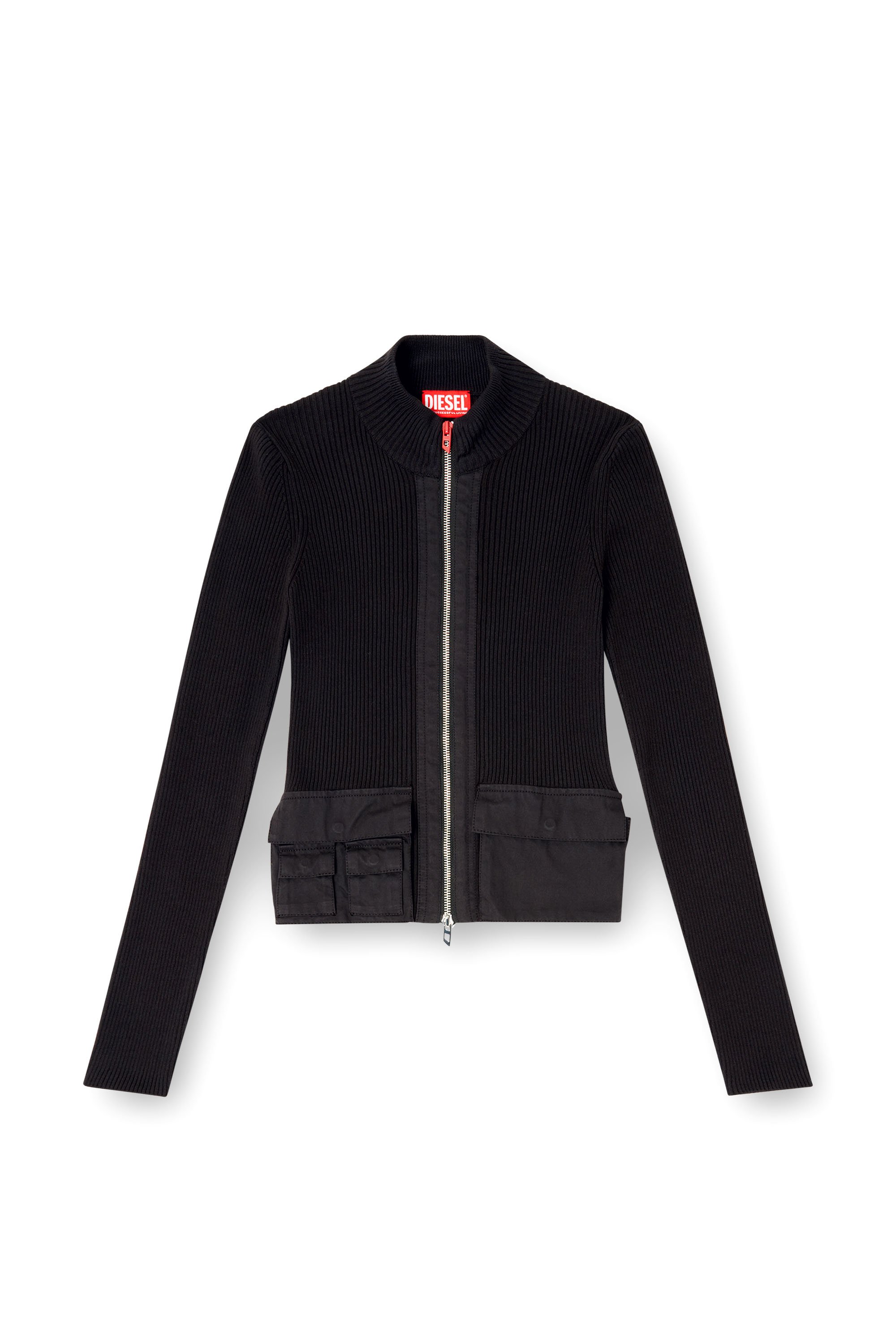 M-MELISSA ジップカーディガン｜ブラック｜ウィメンズ｜DIESEL