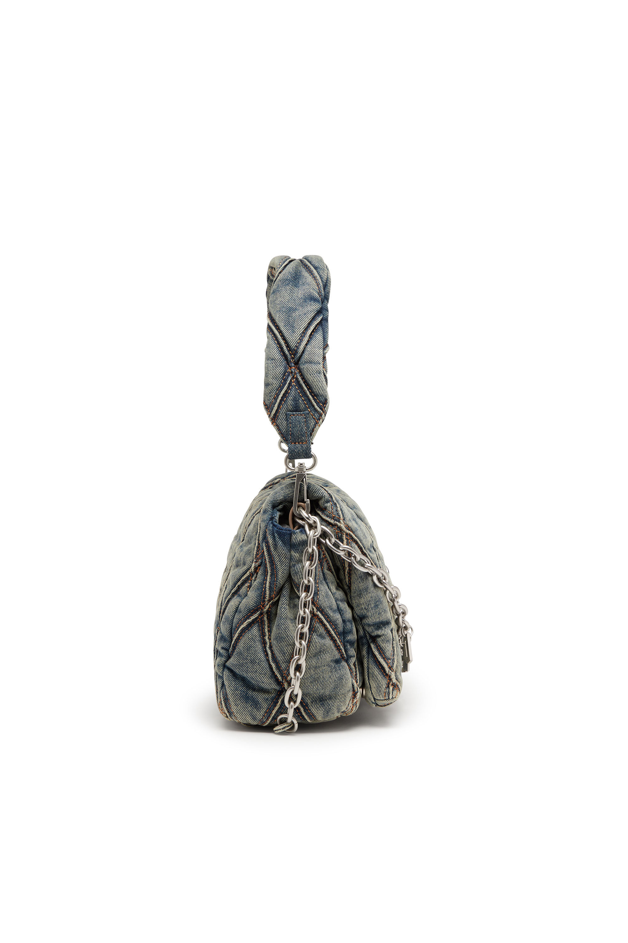 CHARM-D SHOULDER M デニムキルティングショルダーバッグM｜ブルー