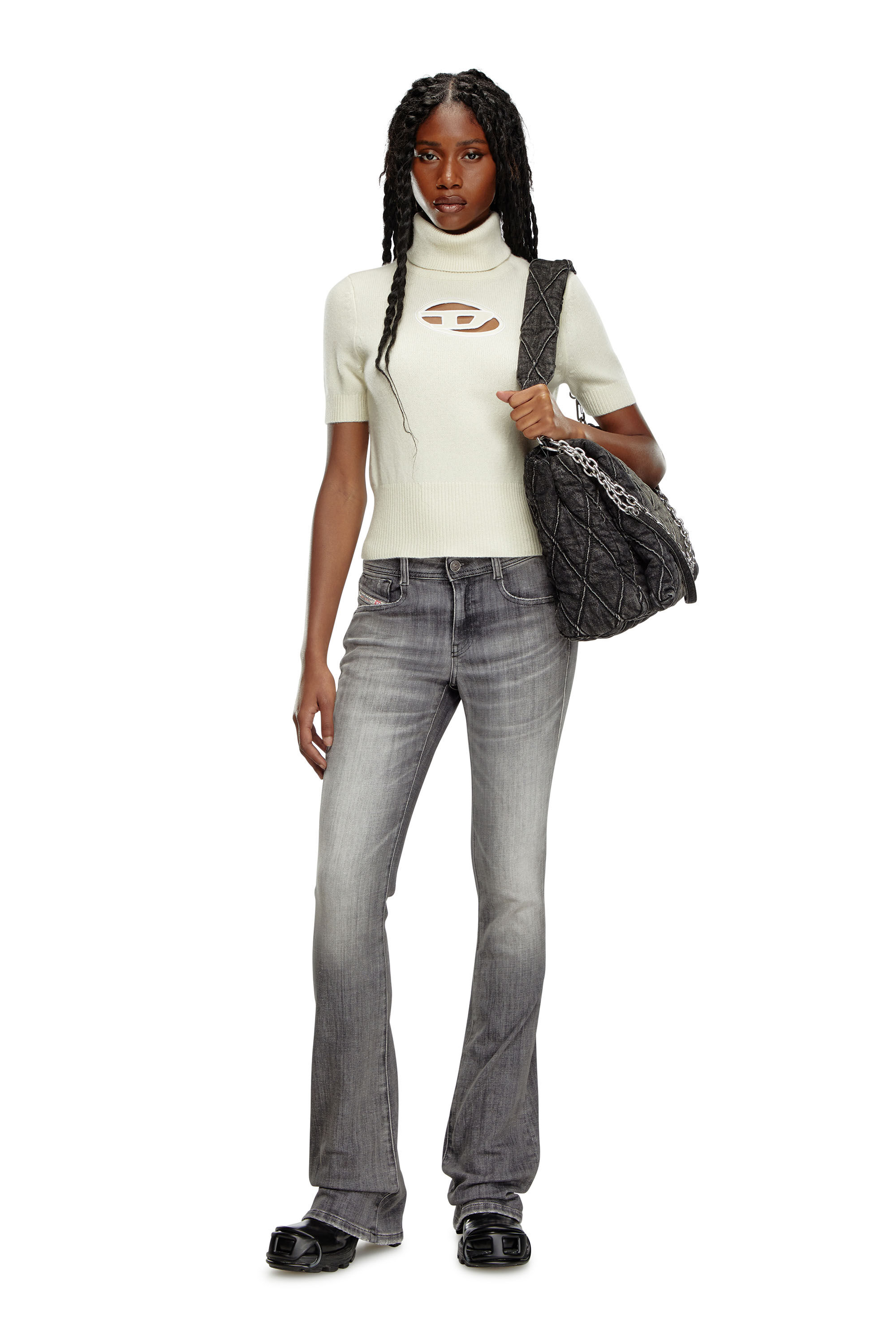 Diesel ウィメンズ バッグ Charm-D Shoulder L bag キルト デニム