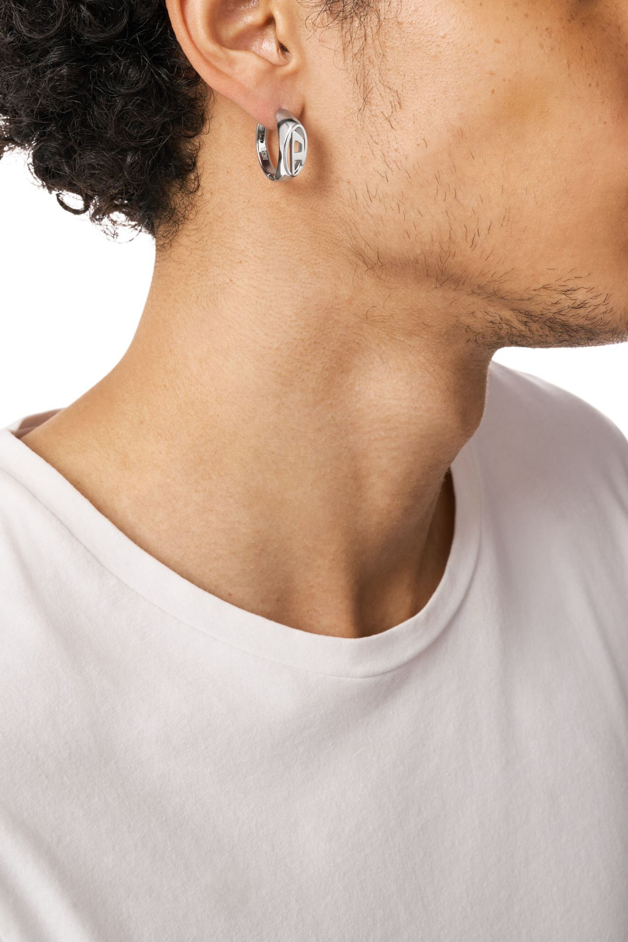 DX1642040 JEWELLERY Stainless steel hoop earring｜シルバー