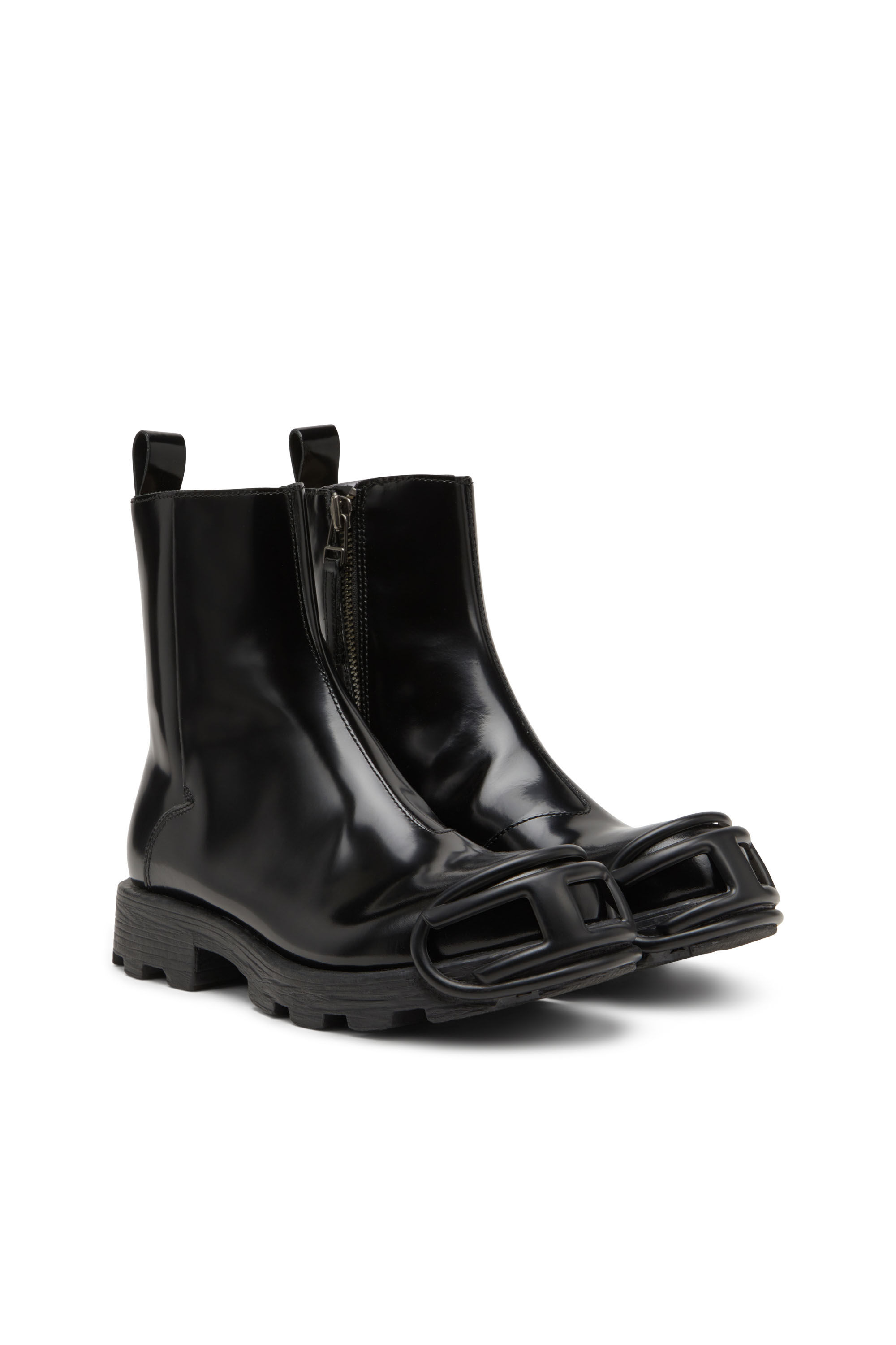 D-HAMMER BT ZIP D D-Hammer-Leather Chelsea boots with Oval D toe