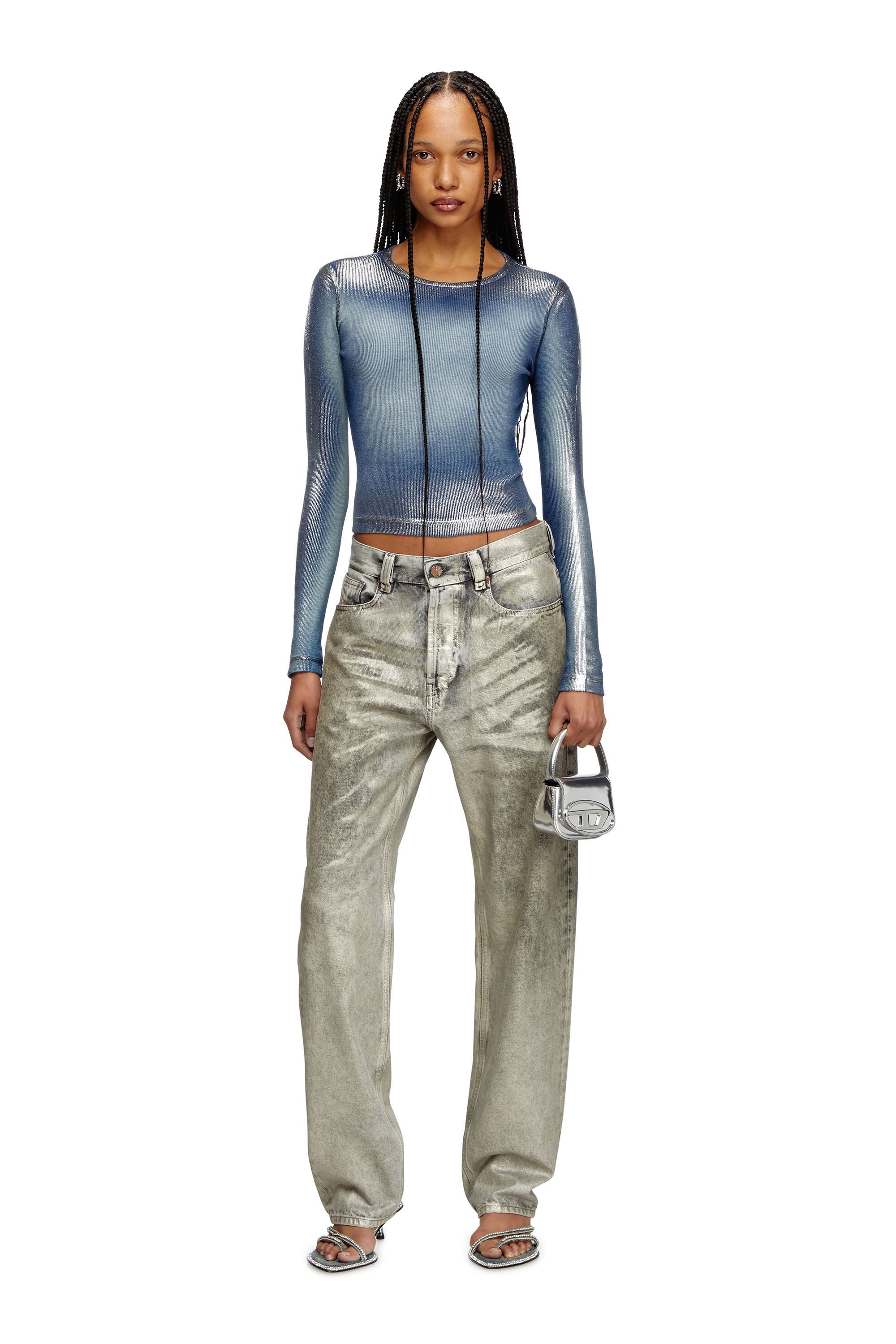 1DR-XS-S ｜ウィメンズ｜レザーミニバッグ｜シルバー｜ディーゼル