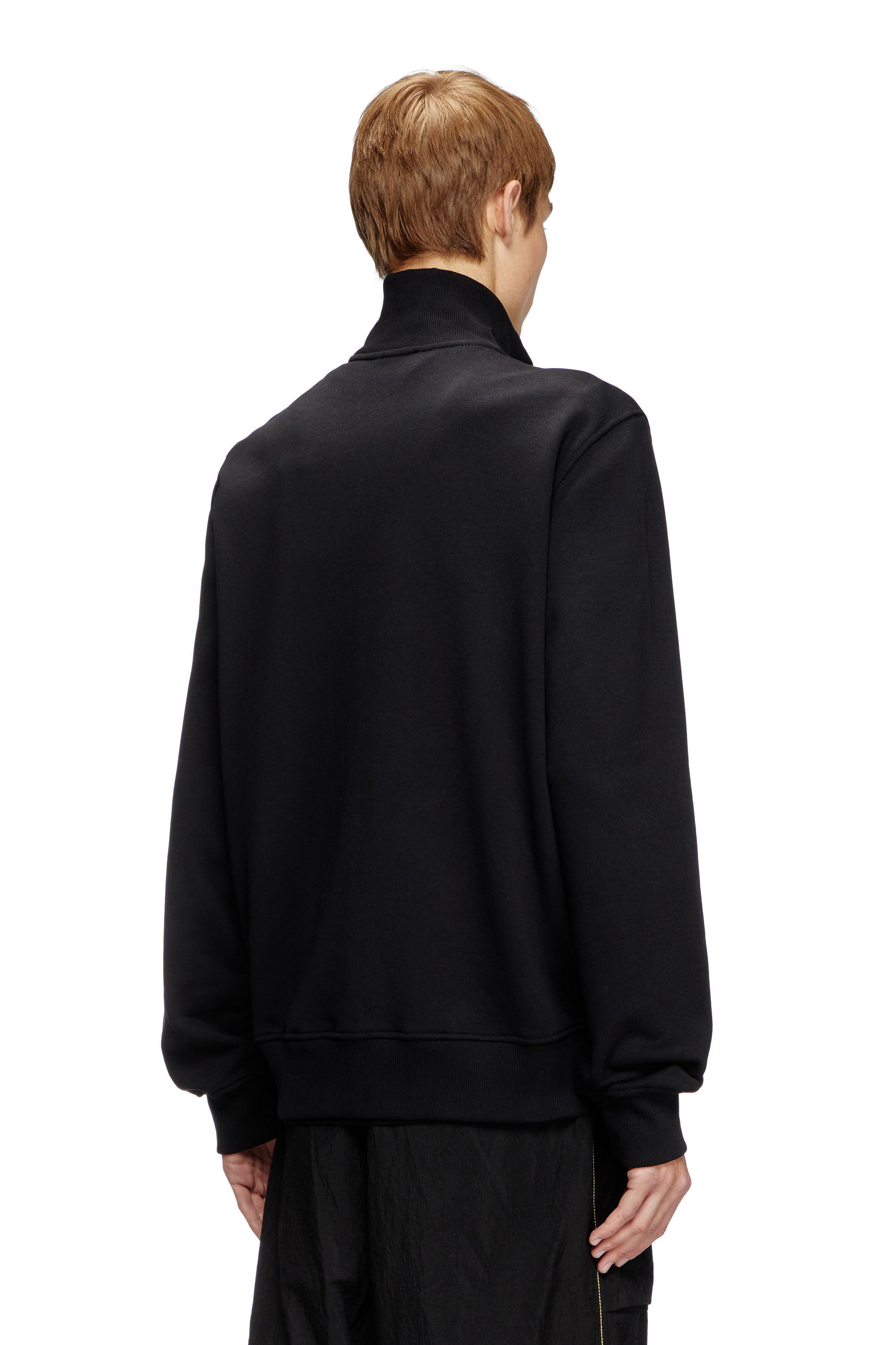 S-GINNI-ZIP-OD ジップアップスウェット｜ブラック｜メンズ｜DIESEL