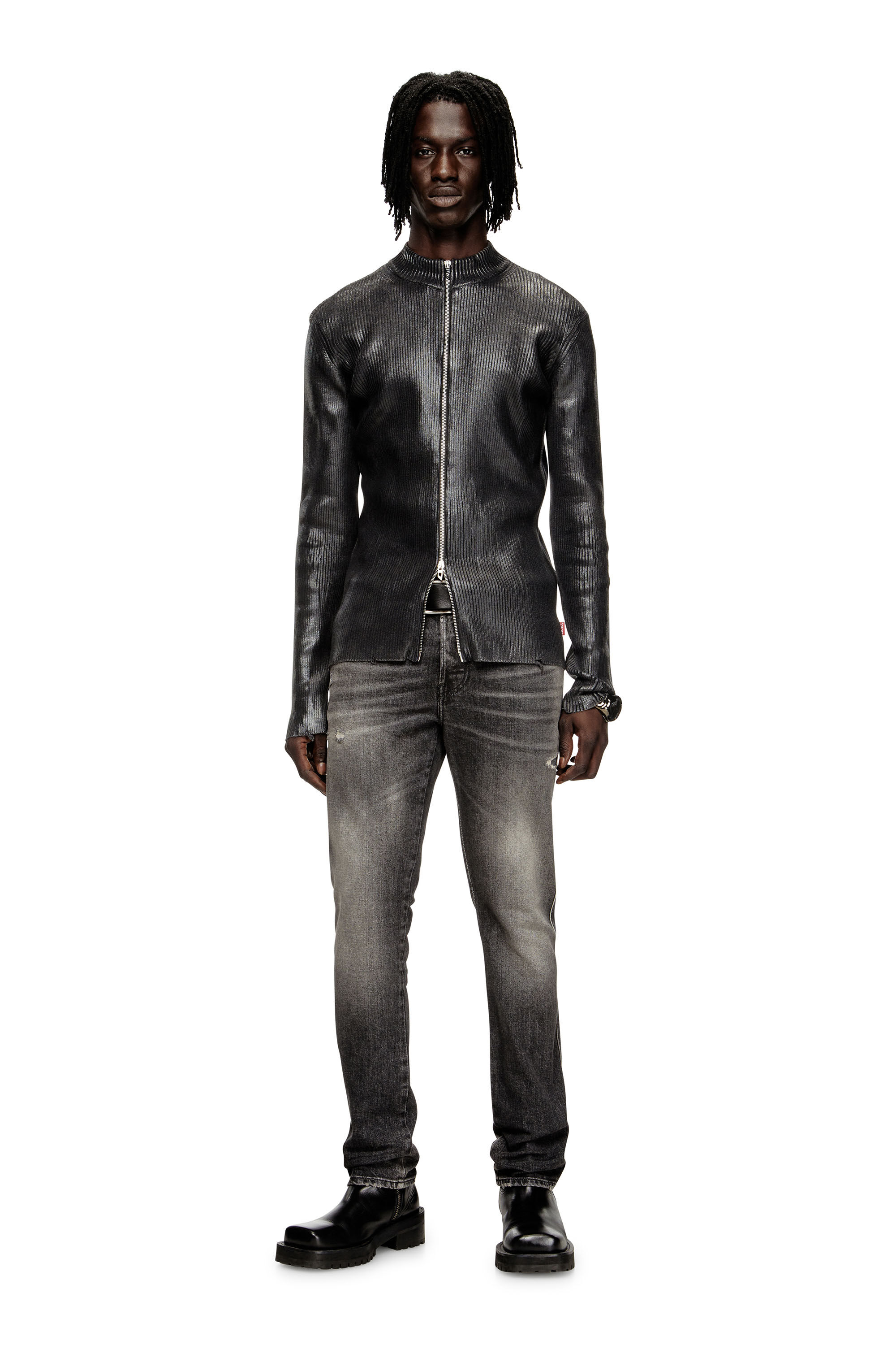 K-DARGY-D ジップカーディガン｜ブラック｜メンズ｜DIESEL