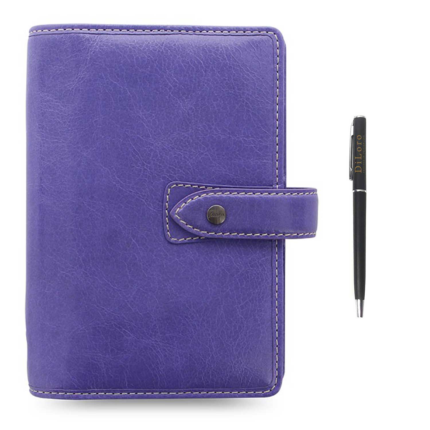 Filofax Malden Personal Iris Leather Organizer Calendars 2025