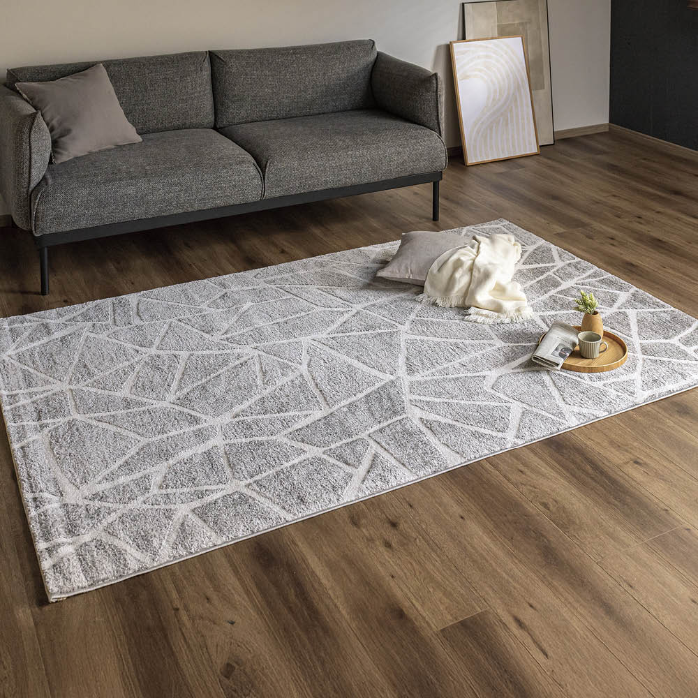 トルコ ウールラグ アイボリー ダークグレー キリム トルコ ウールラグ