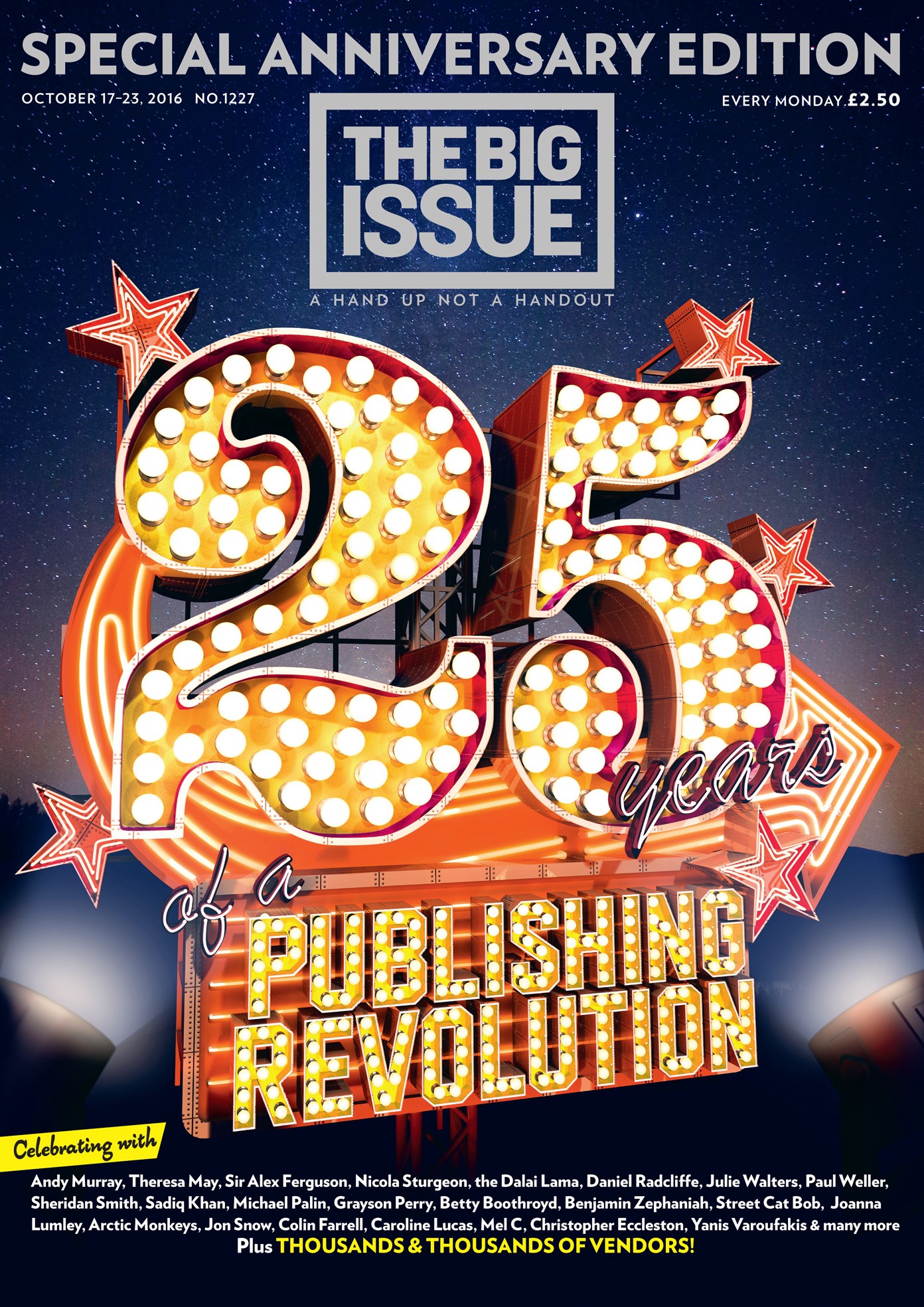 The Big Issue 25th Anniversary Illustration by hitandrun