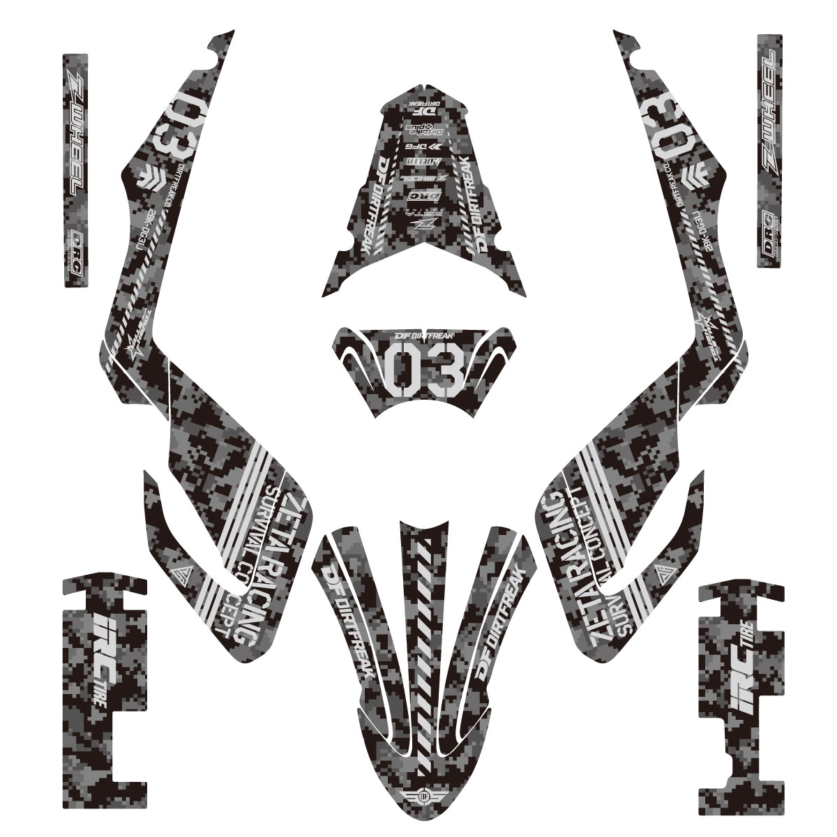 ZETA RACING オリジナルグラフィックキット セロー250(2018-2020