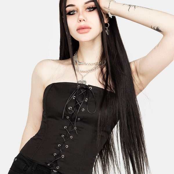 MORTICIA LACE-UP CORSET | Disturbia - Shop Women's Gothic