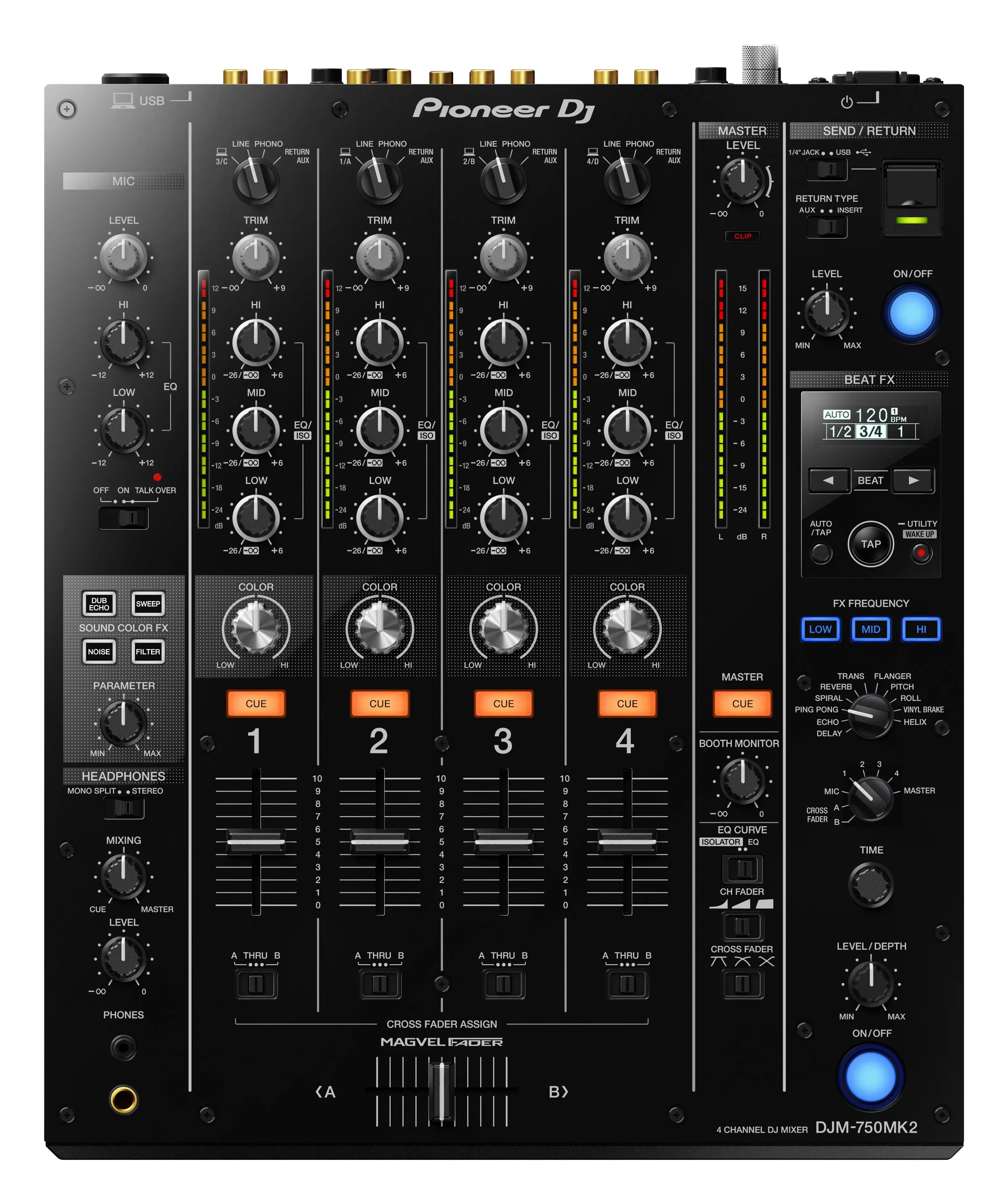 Pioneer DJ DJM-750MK2 - 4-Channel Professional DJ Mixer – DJKIT®
