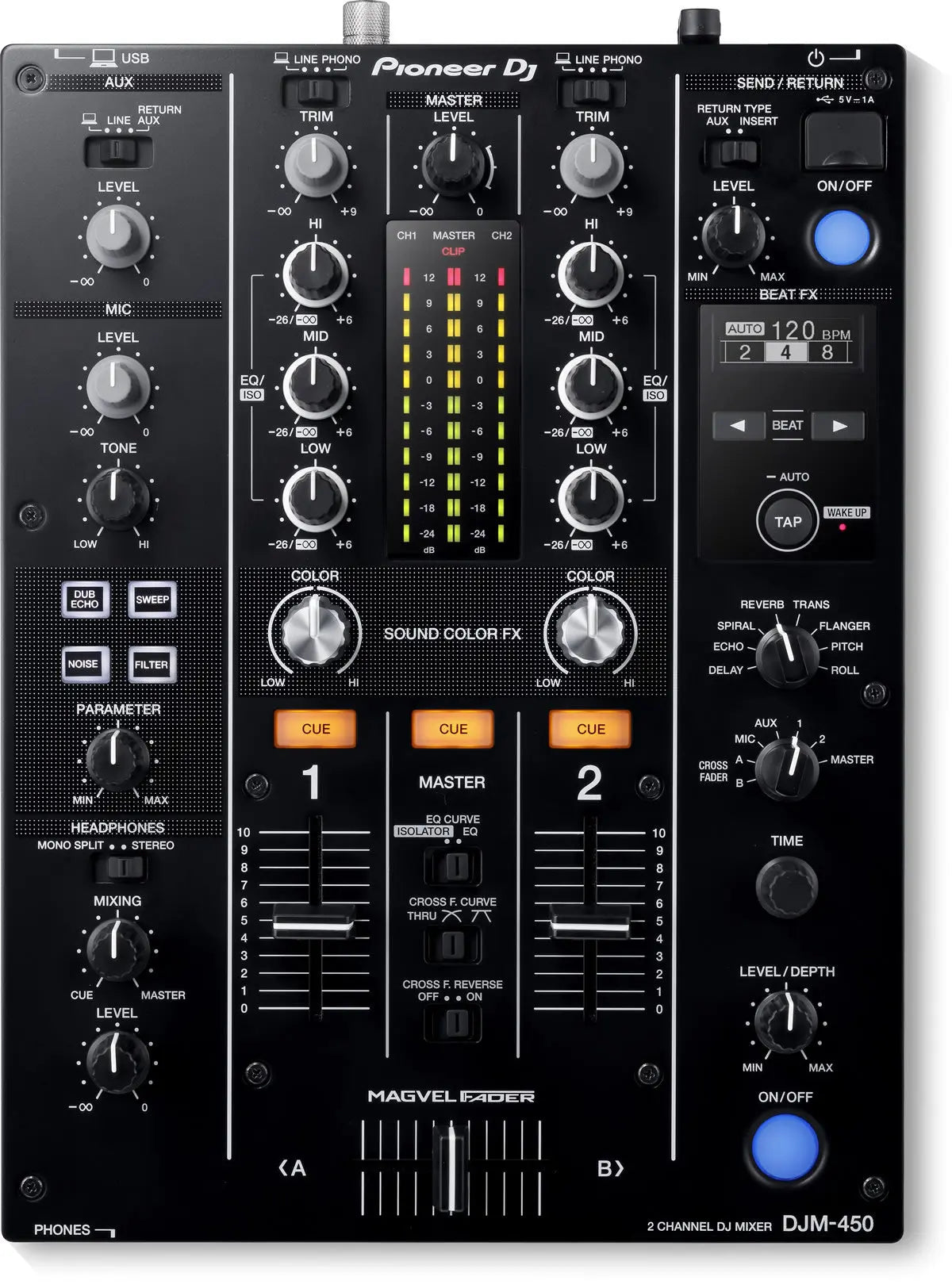 Pioneer DJM-450 - 2-Channel DJ Mixer with USB & On-Board Effects