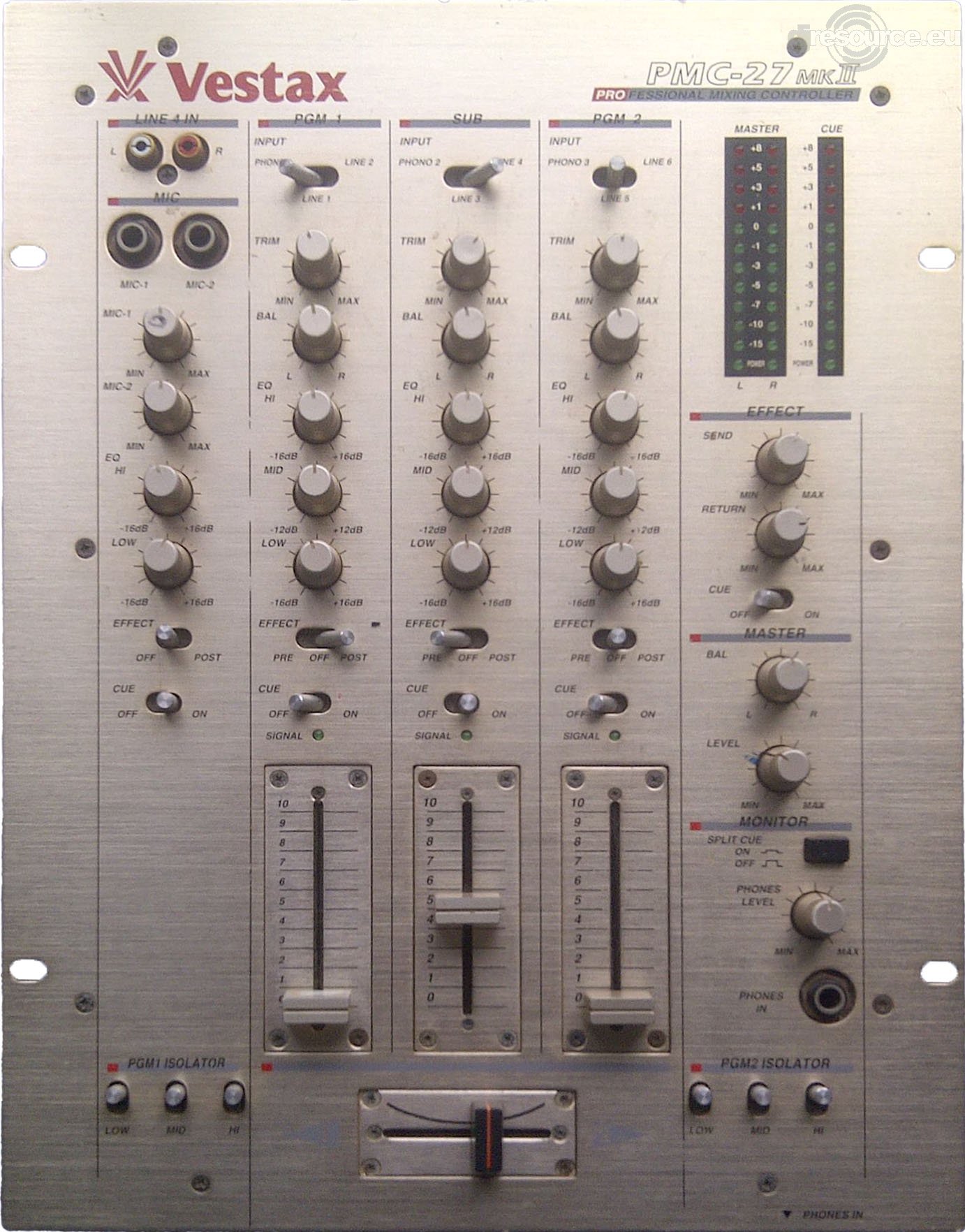 Vestax › pmc-27 mkII › Mixer - Gearbase | DJResource