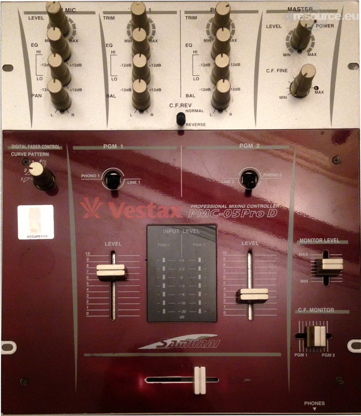 Vestax › PMC-05 PRO D › Mixer - Gearbase | DJResource