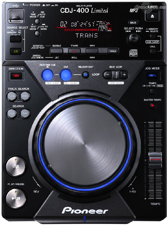 Pioneer DJ › CDJ-400-K LTD › Player Tabletop - Gearbase | DJResource