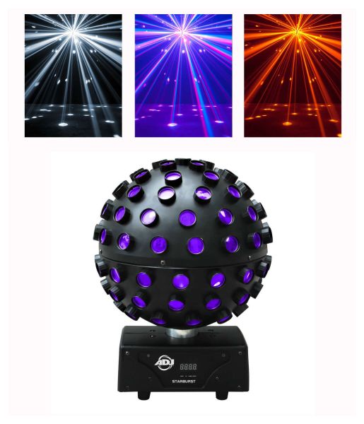 American DJ Starburst RGBWA + UV LED Mirror Ball Lighting Effect
