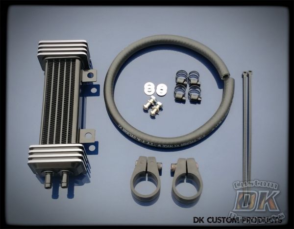 DK Custom Auxiliary Oil Cooler for all Harley Twin Cam w/o Lowers Jagg