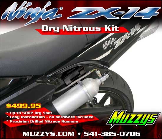 Muzzy ZX-14 Frame Sliders / Dry Nitrous Kits / Air Shifter Kits