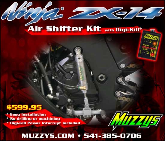 Muzzy ZX-14 Frame Sliders / Dry Nitrous Kits / Air Shifter Kits