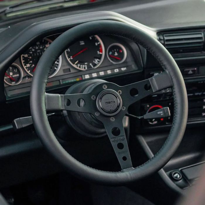 MOMO Prototipo Black Edition Steering Wheel 350mm - Black Leather