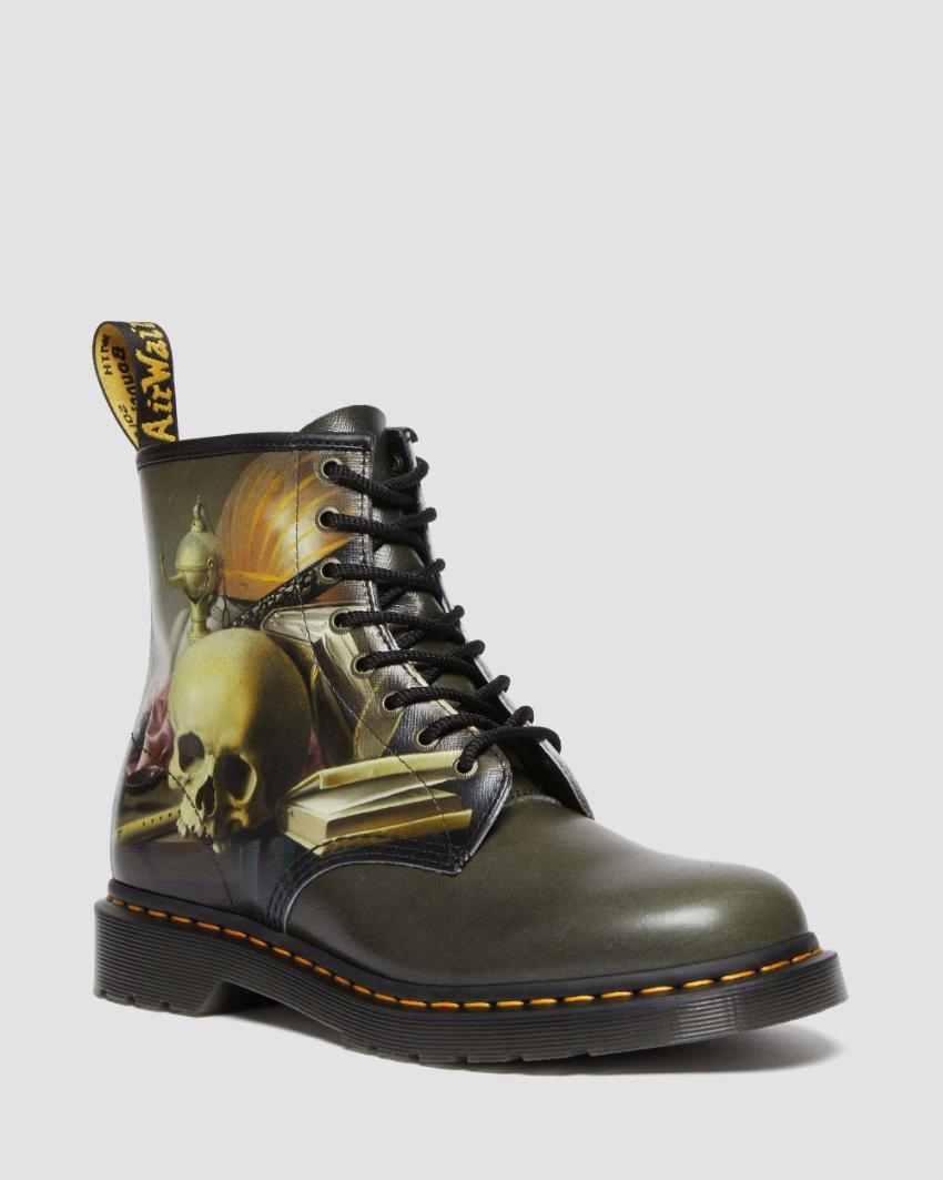 Shop Dr Martens 1460 The National Gallery in Black and Green.