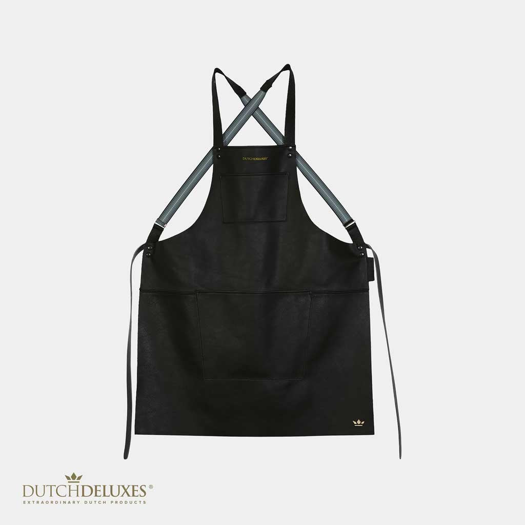 Dutchdeluxes - Luxury barbecue apron in full-grain Leather - With Susp