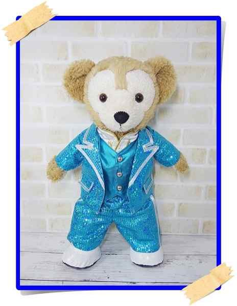 予約受付中】 ダッフィー 衣装 Sサイズ (身長43cm) 水色スーツ